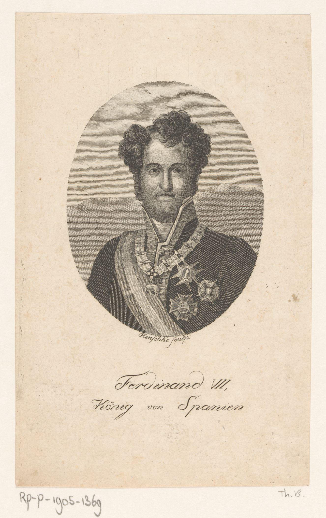 Portret van Ferdinand VII, koning van Spanje