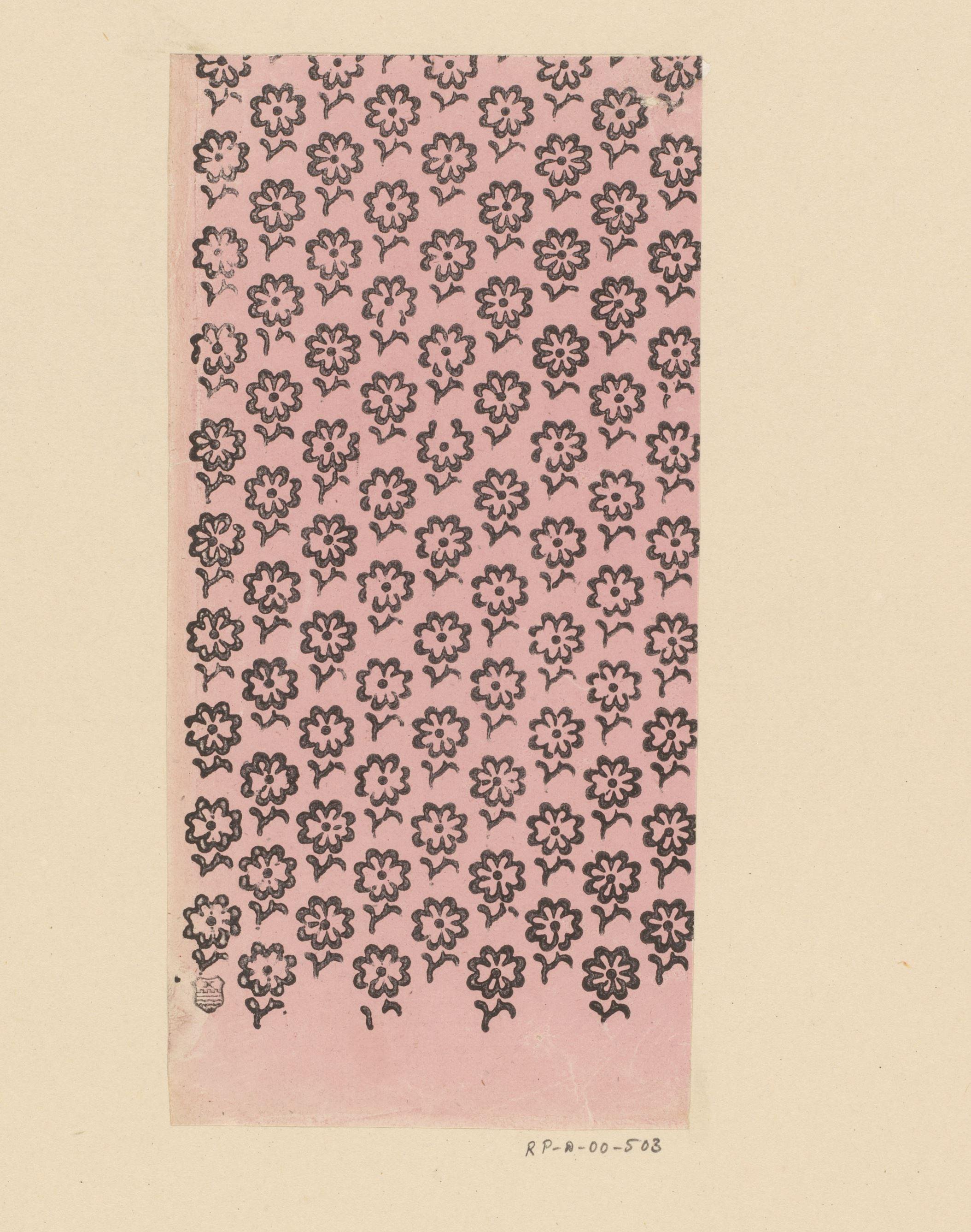 Blad met strooipatroon van bloemen