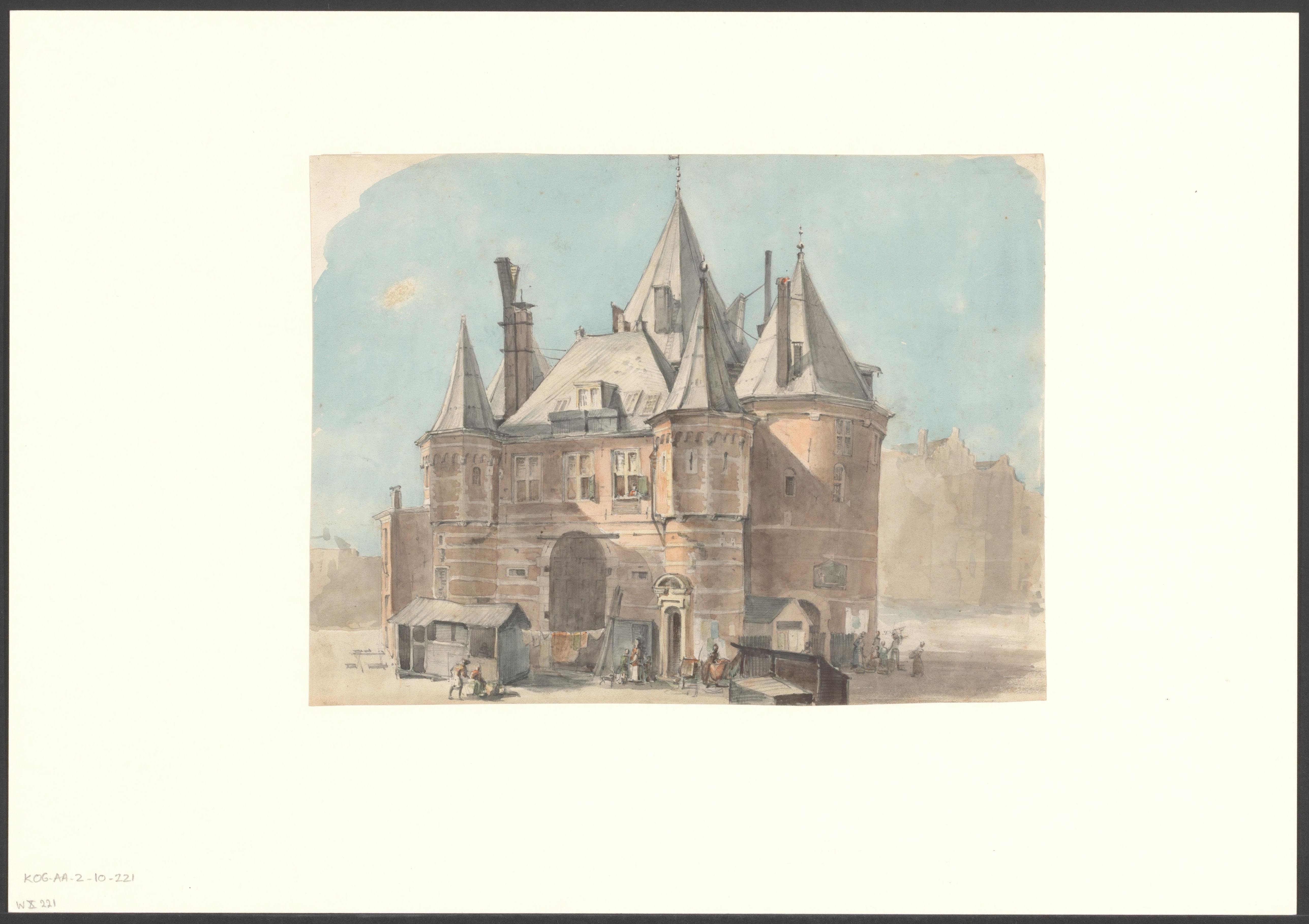 Gezicht op de Nieuwmarkt en de Waag