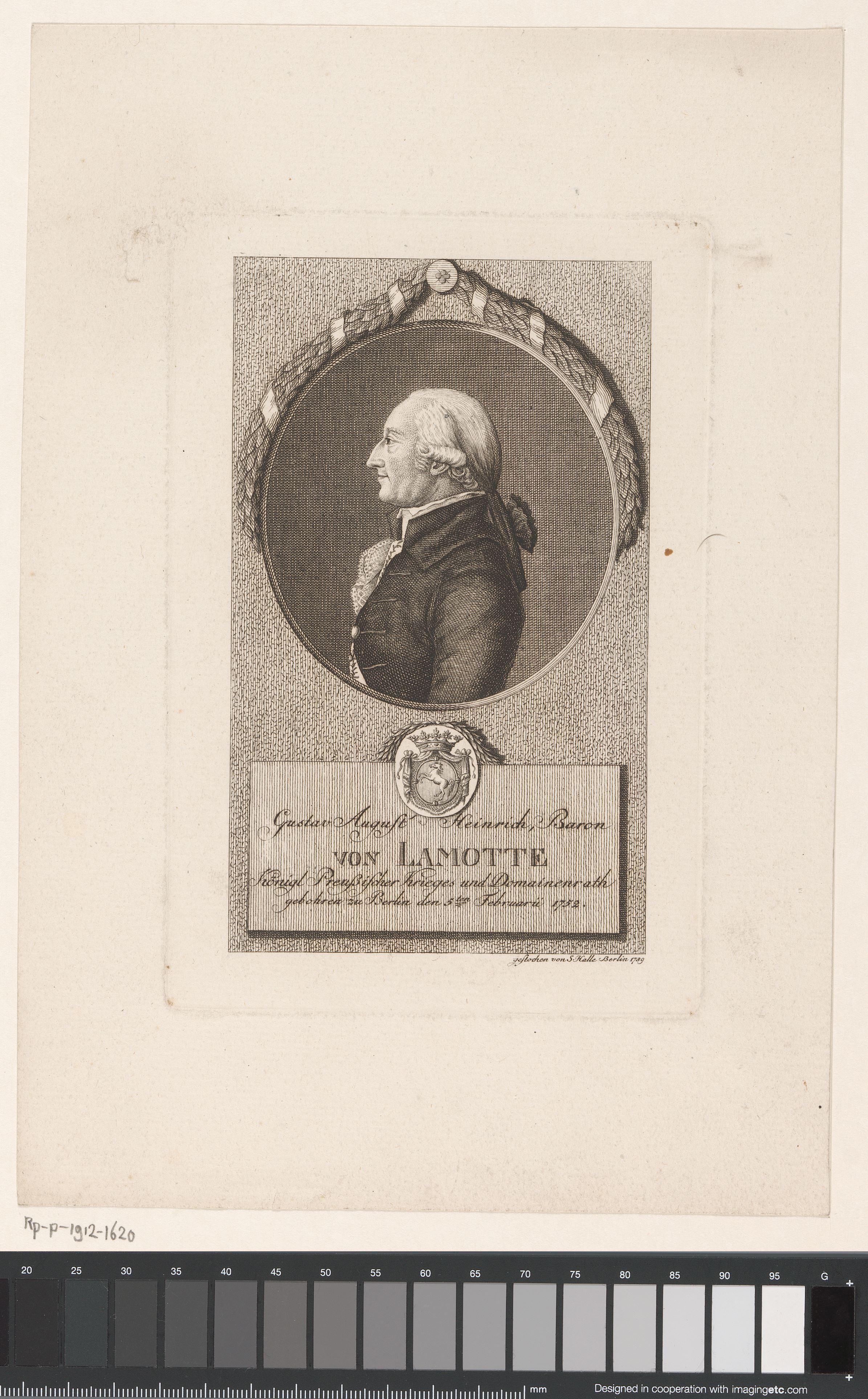 Portret van Gustav August Heinrich von Lamotte