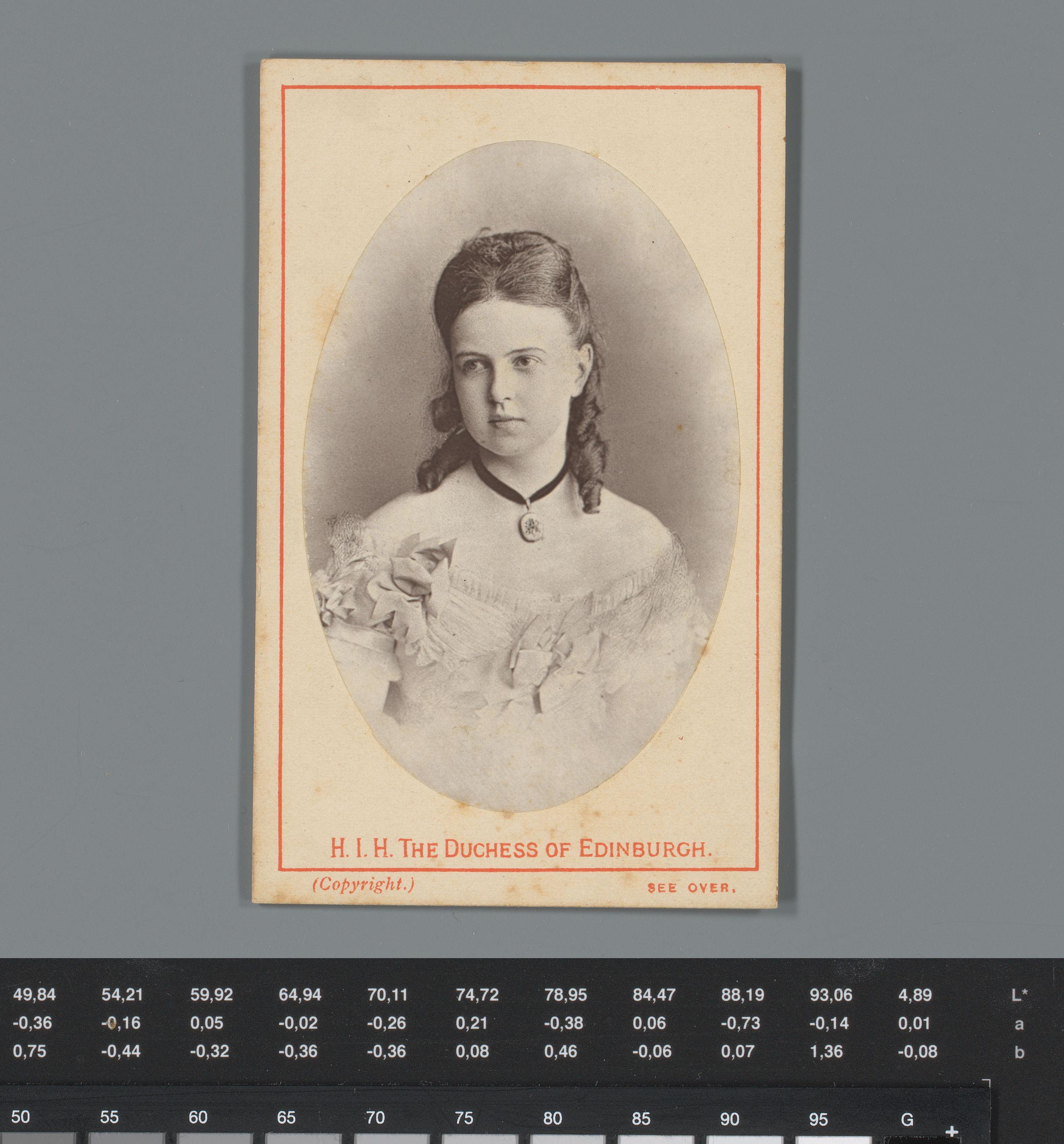Reclame voor kleermakers E. Moses & Son te Londen, met een portret van Maria Alexandrovna van Rusland