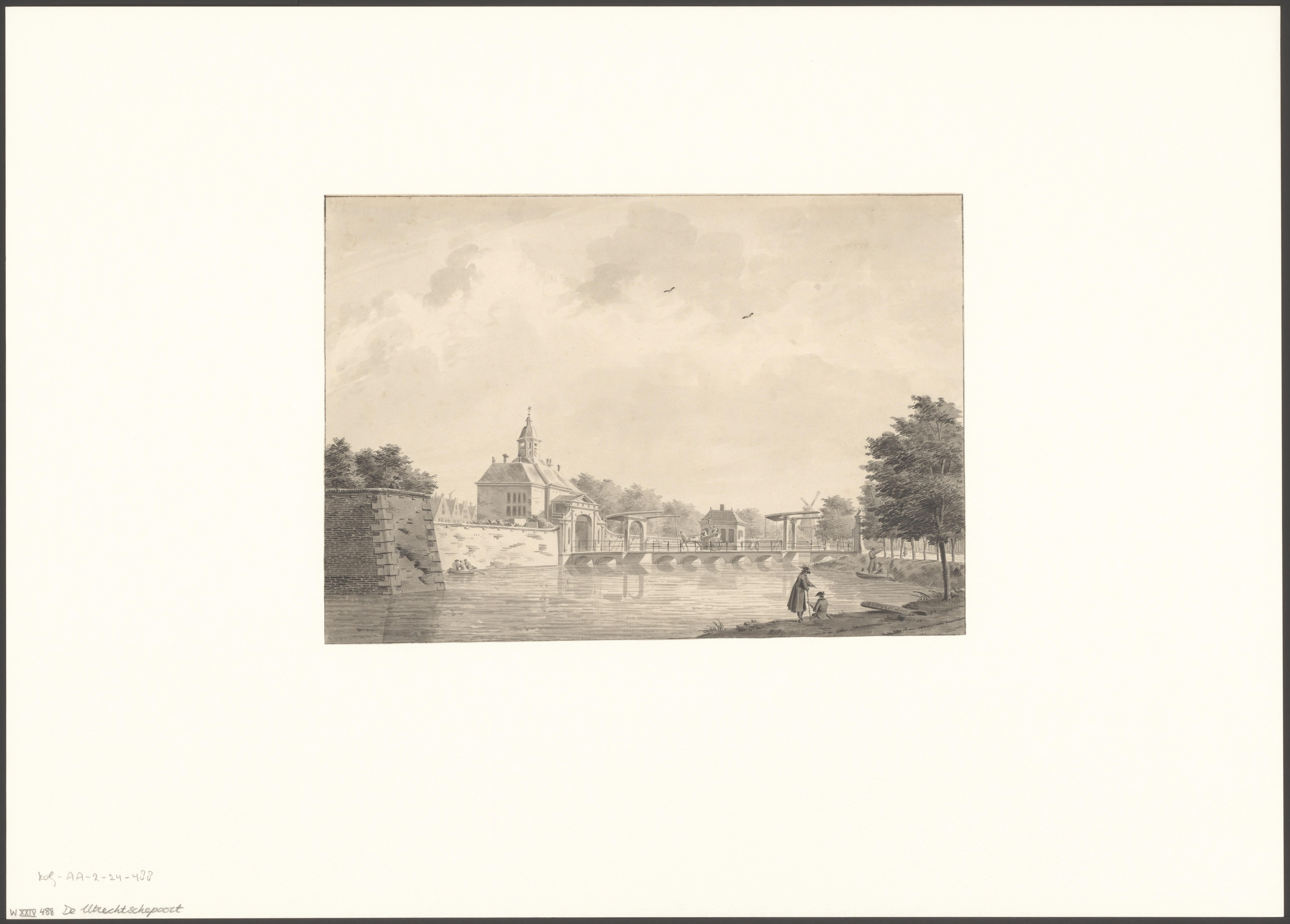 Gezicht op de Utrechtsepoort vanaf het Singel