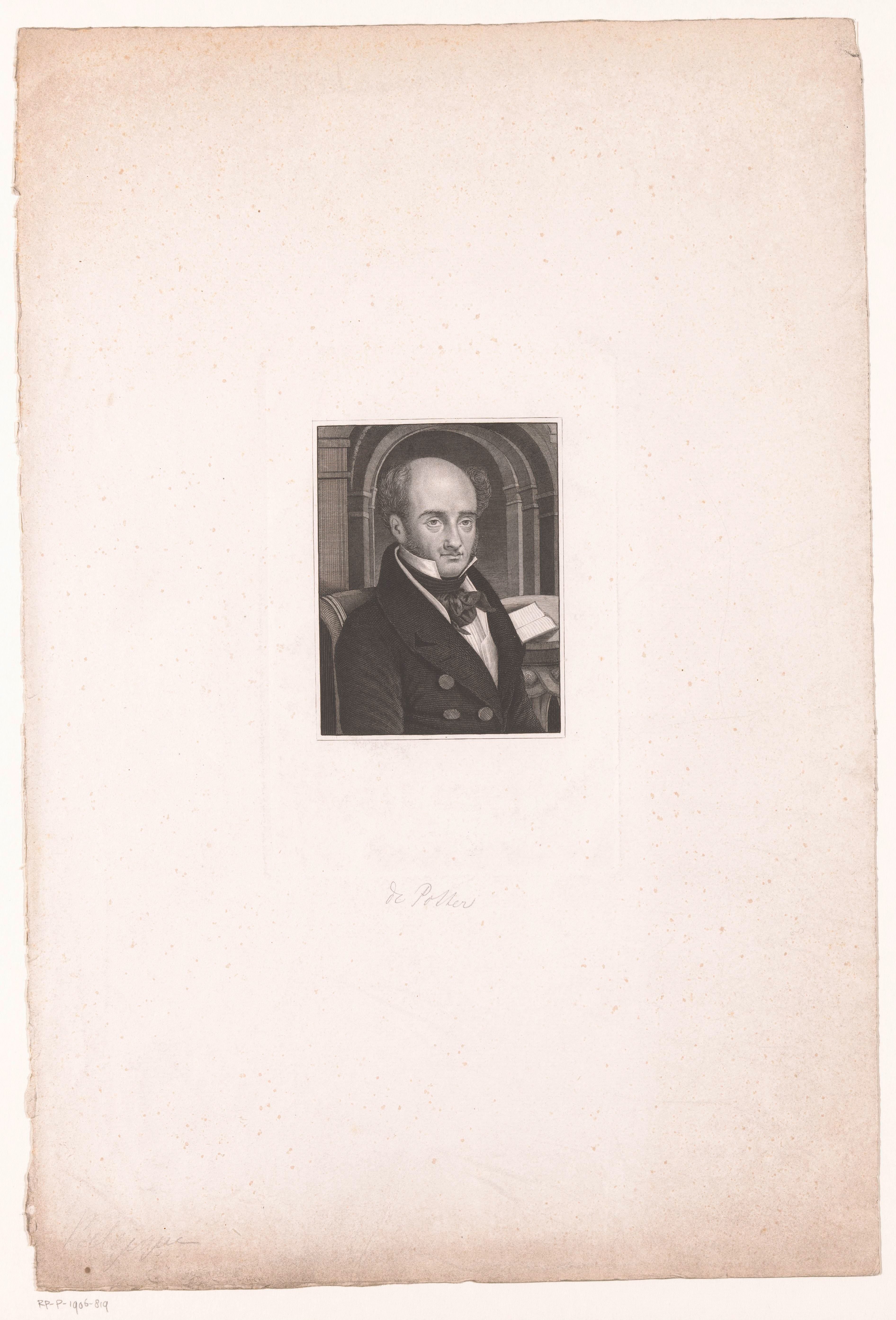 Portret van Louis Joseph de Potter