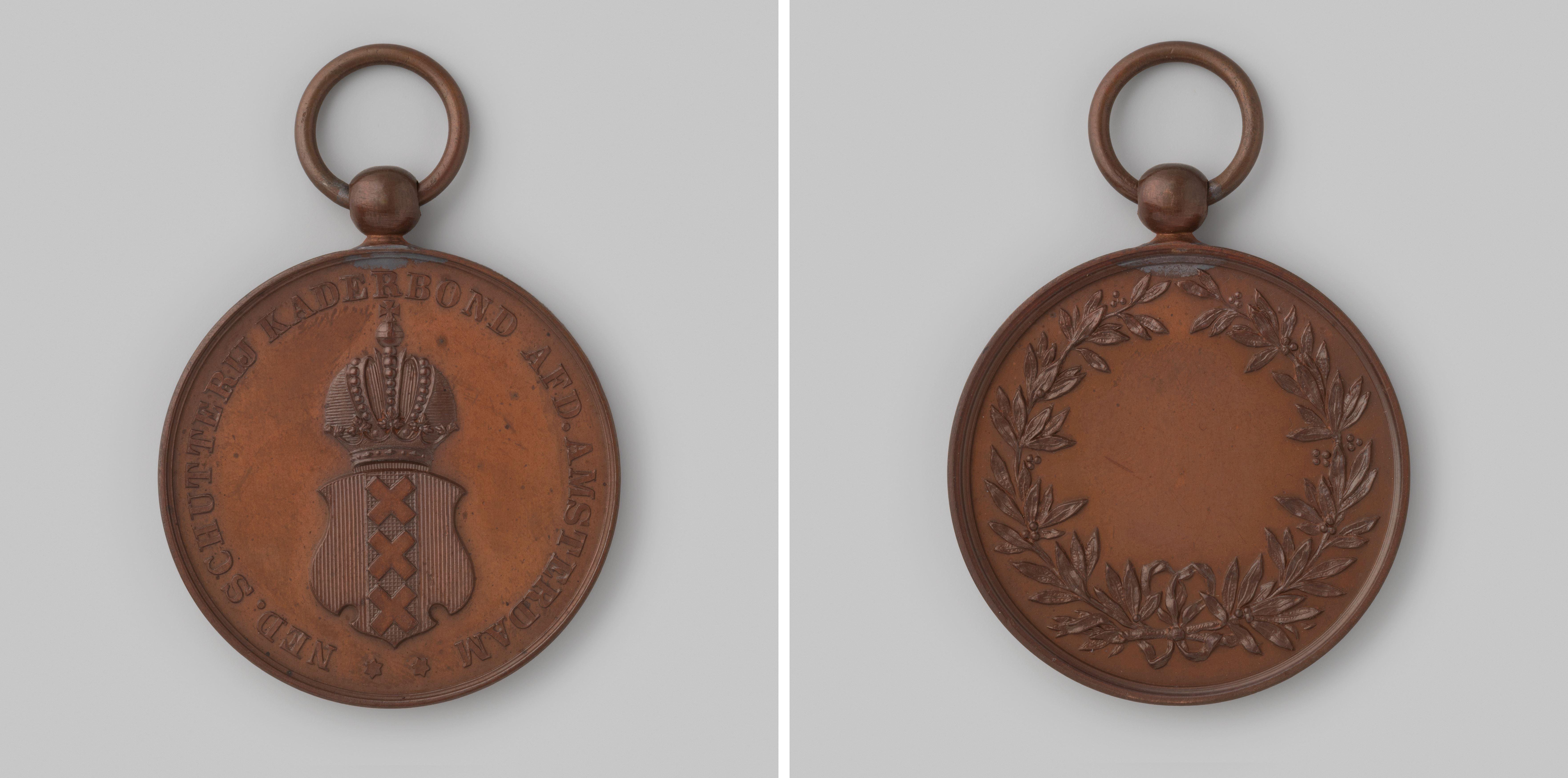 Afslag van de prijspenning van de afdeling Amsterdam van de Nederlandschen Schutterij Kaderbond