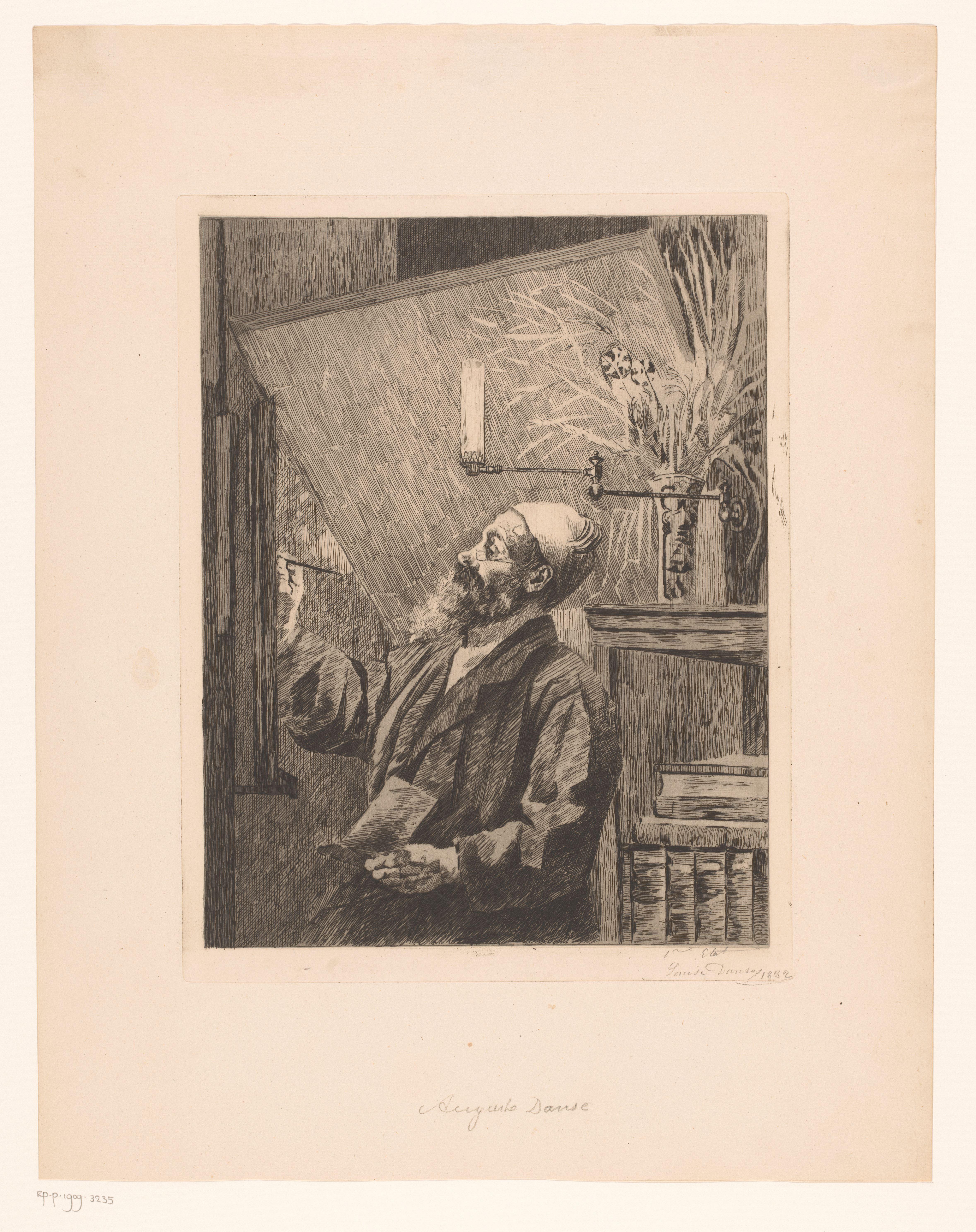 Auguste Danse aan de schildersezel
