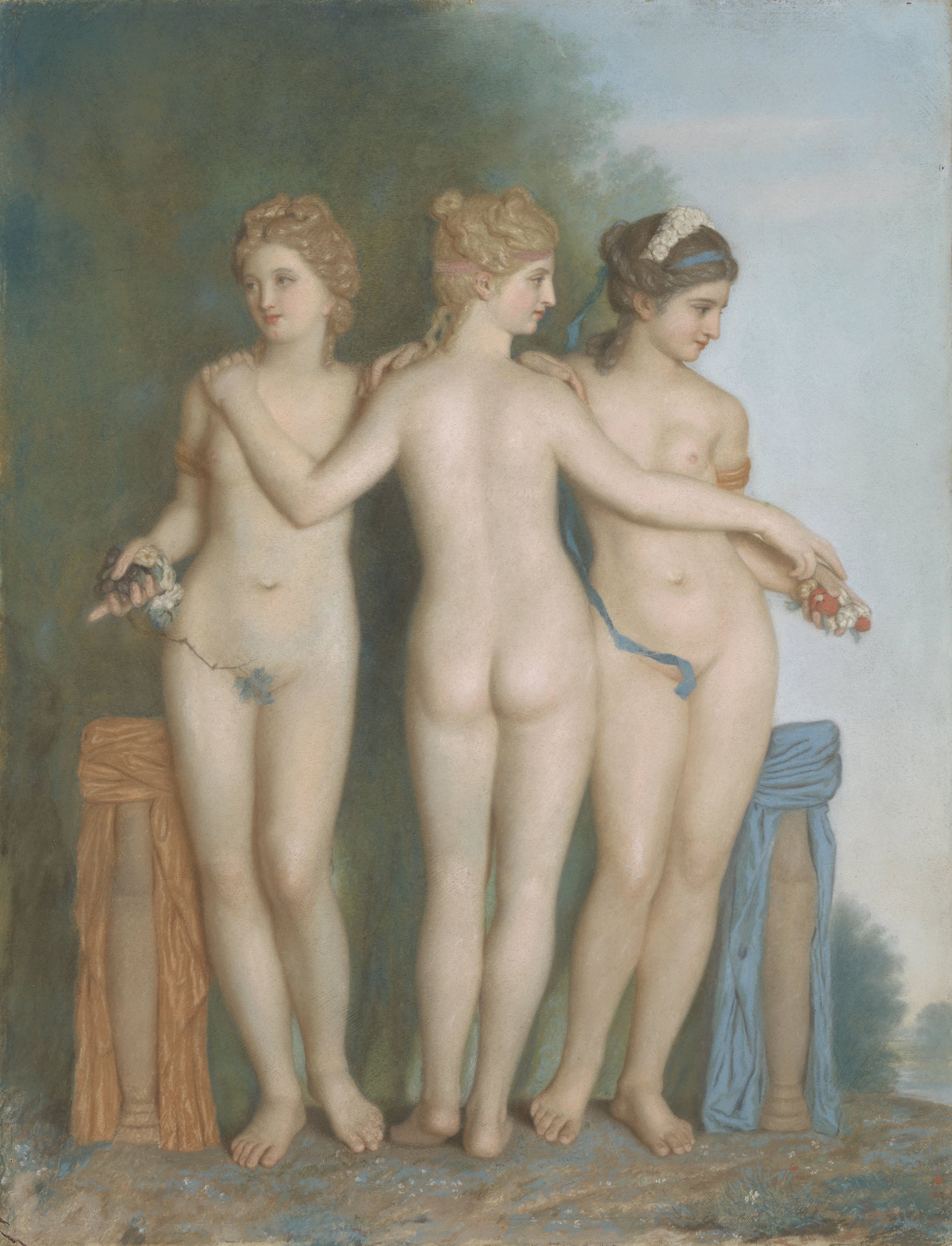 De Drie Gratiën naar de antieke Romeinse beeldengroep in de Galleria Borghese te Rome