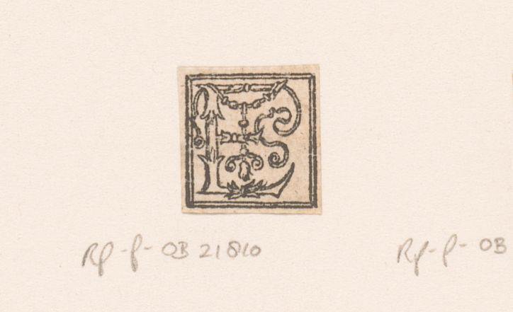 Letter E: ornament