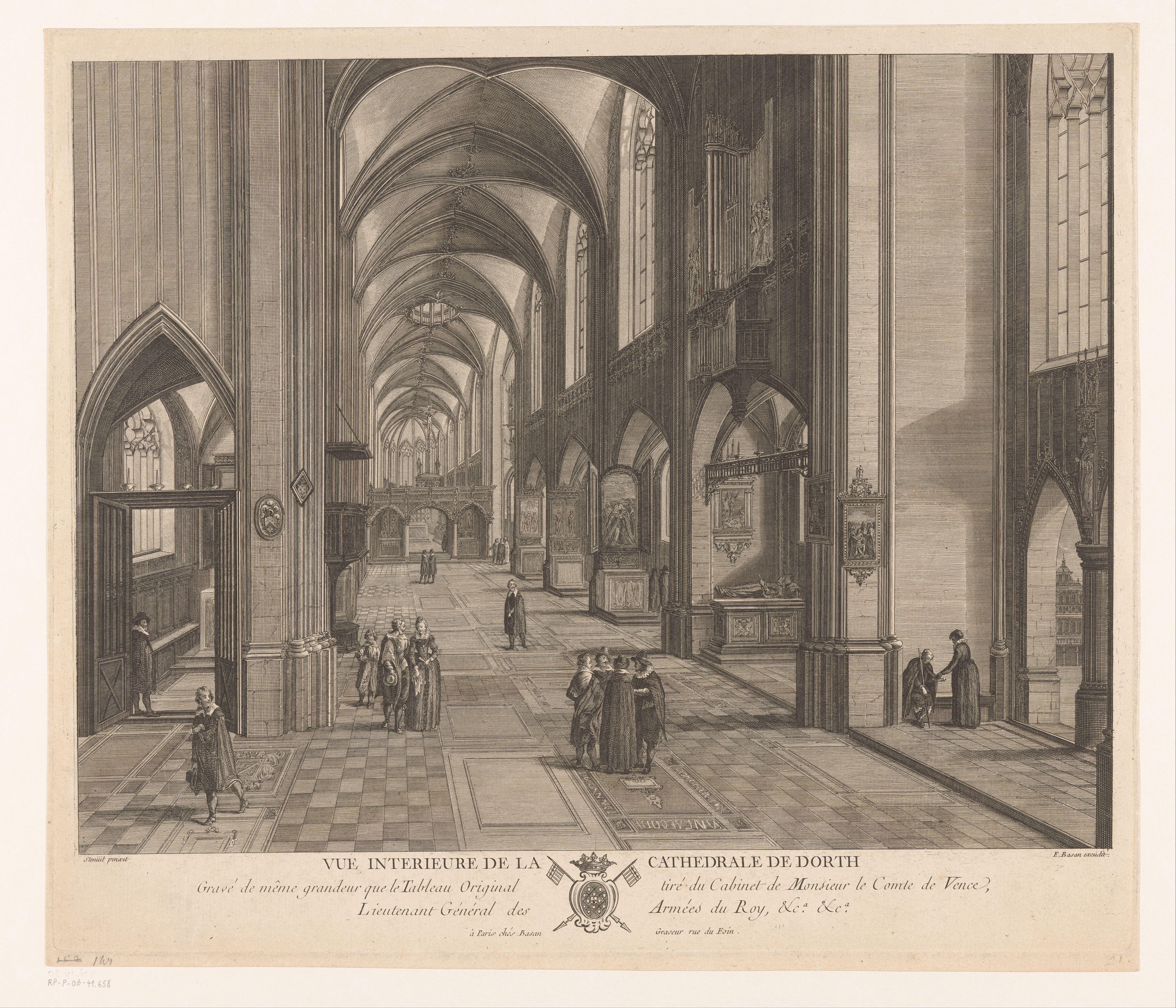 Interieur van de kathedraal van Dordrecht