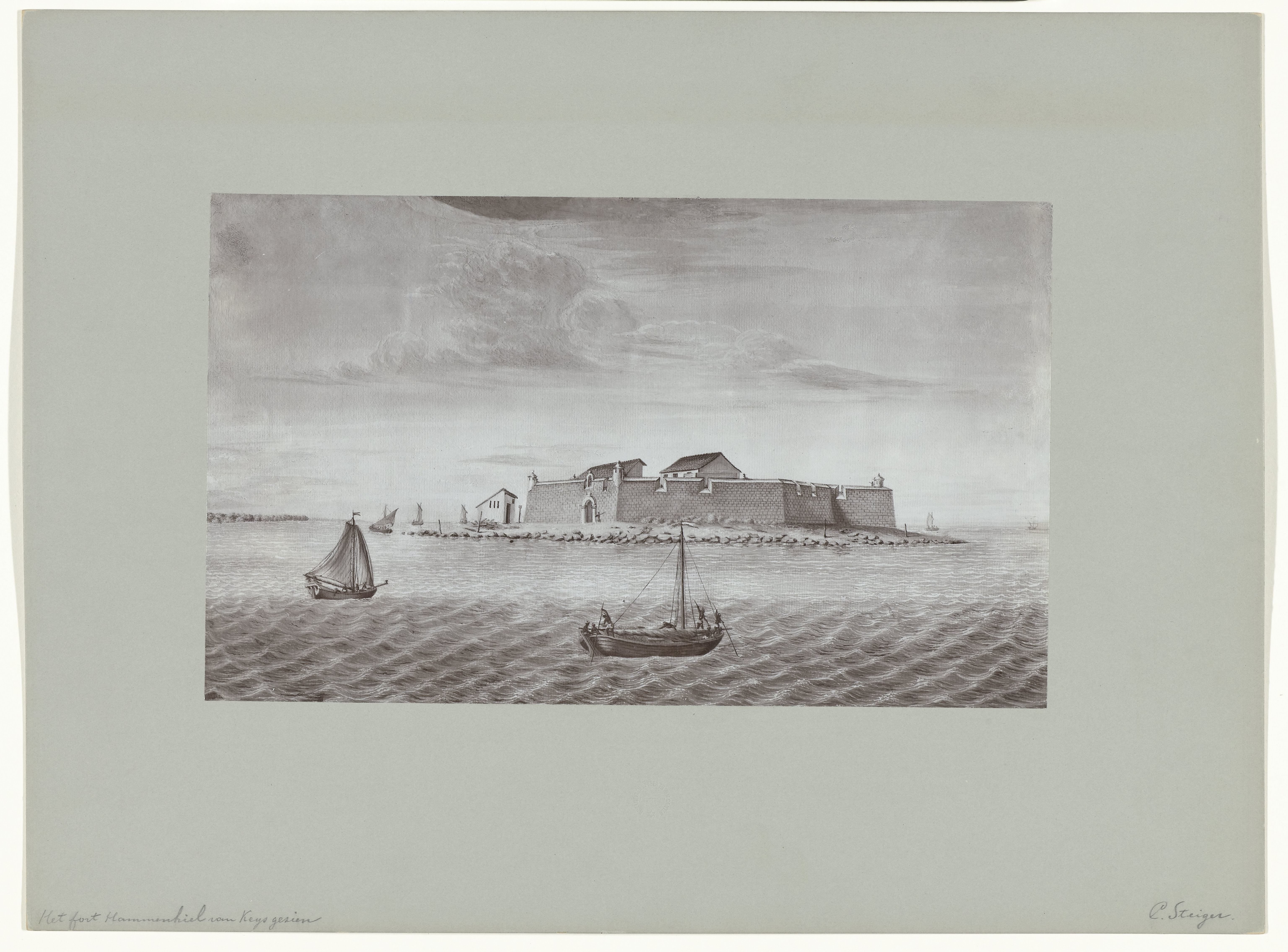 Het Fort Hammenhiel gezien door C. Steiger