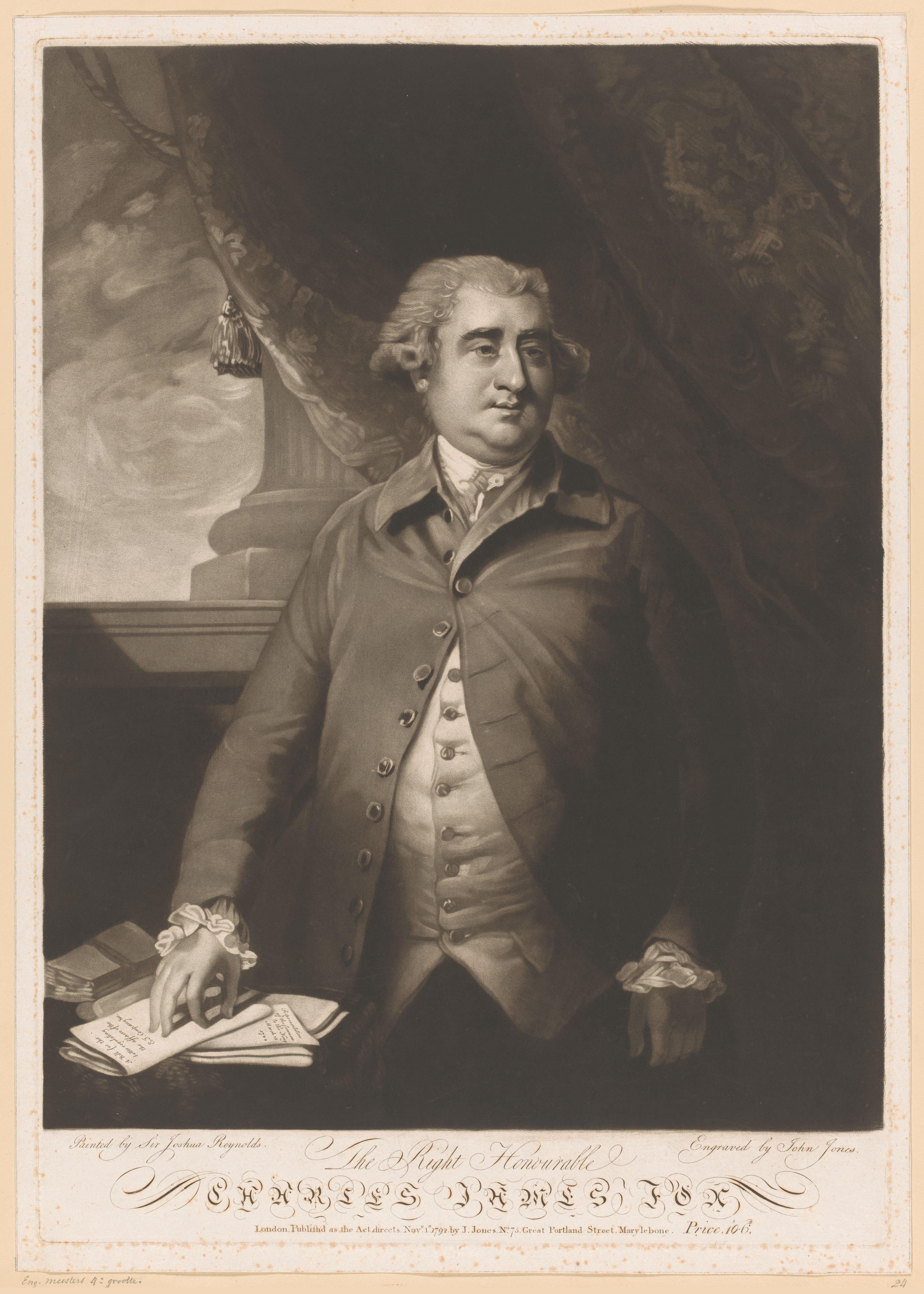Portret van Charles James Fox