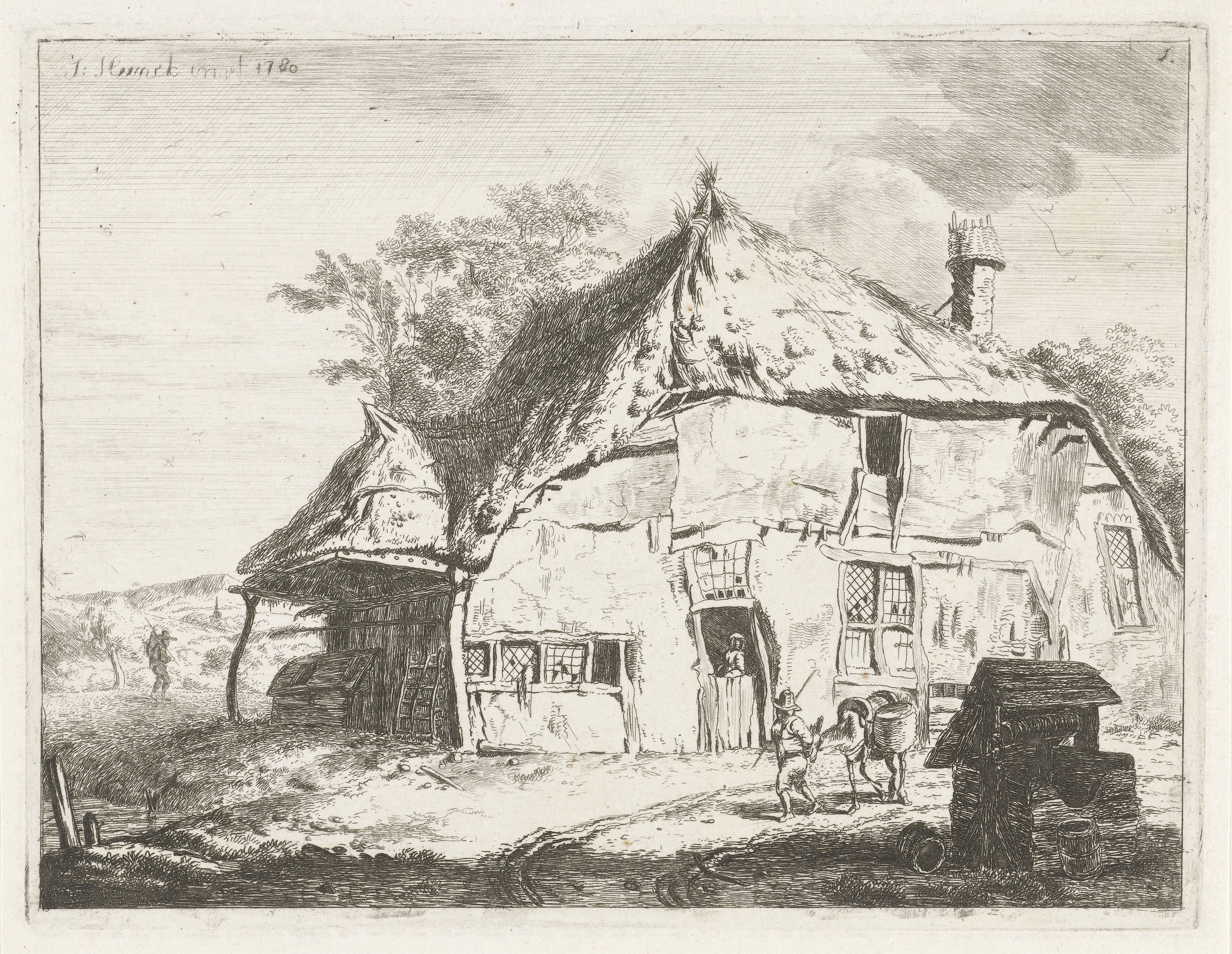 Boerderij bij een waterput