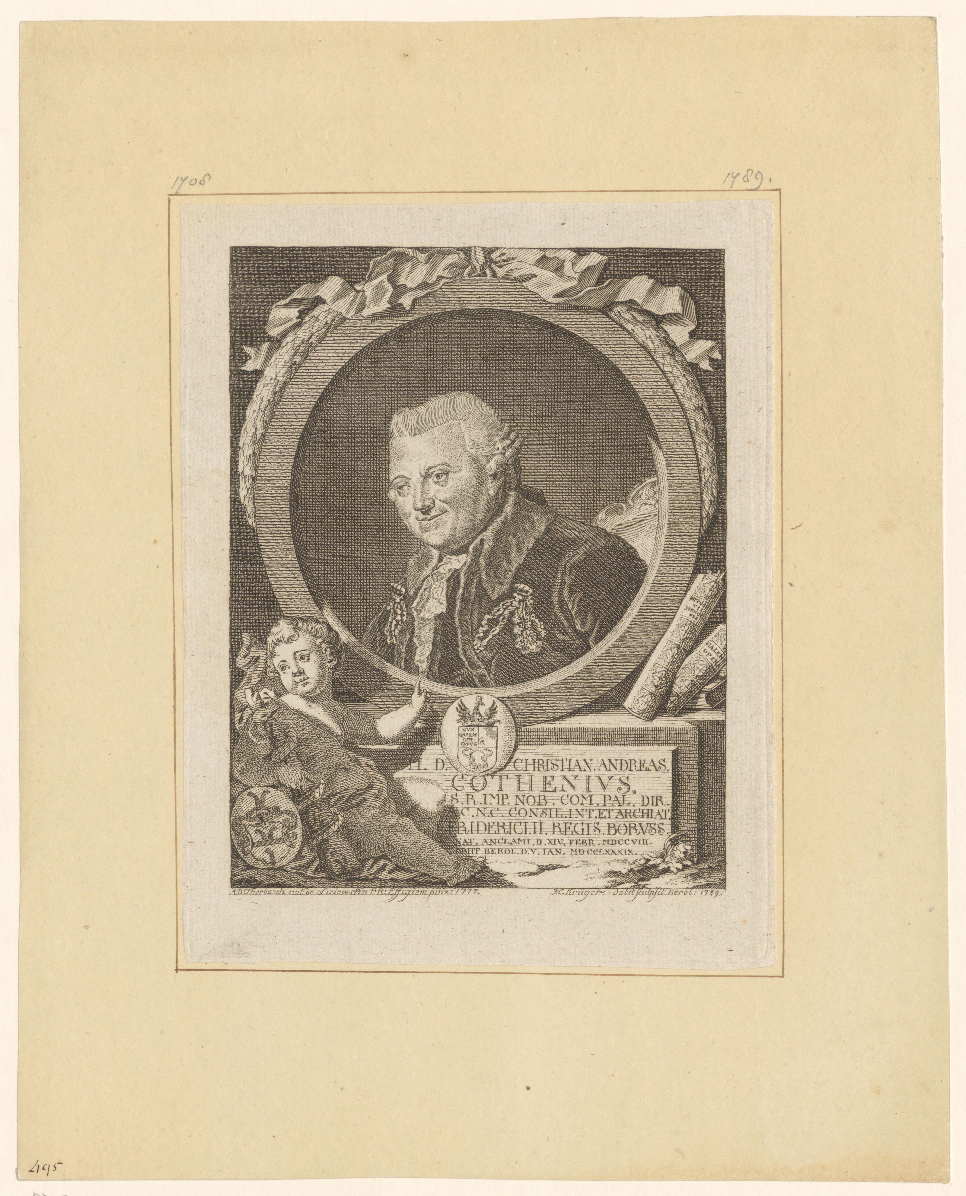 Portret van Christian Andreas Cothenius