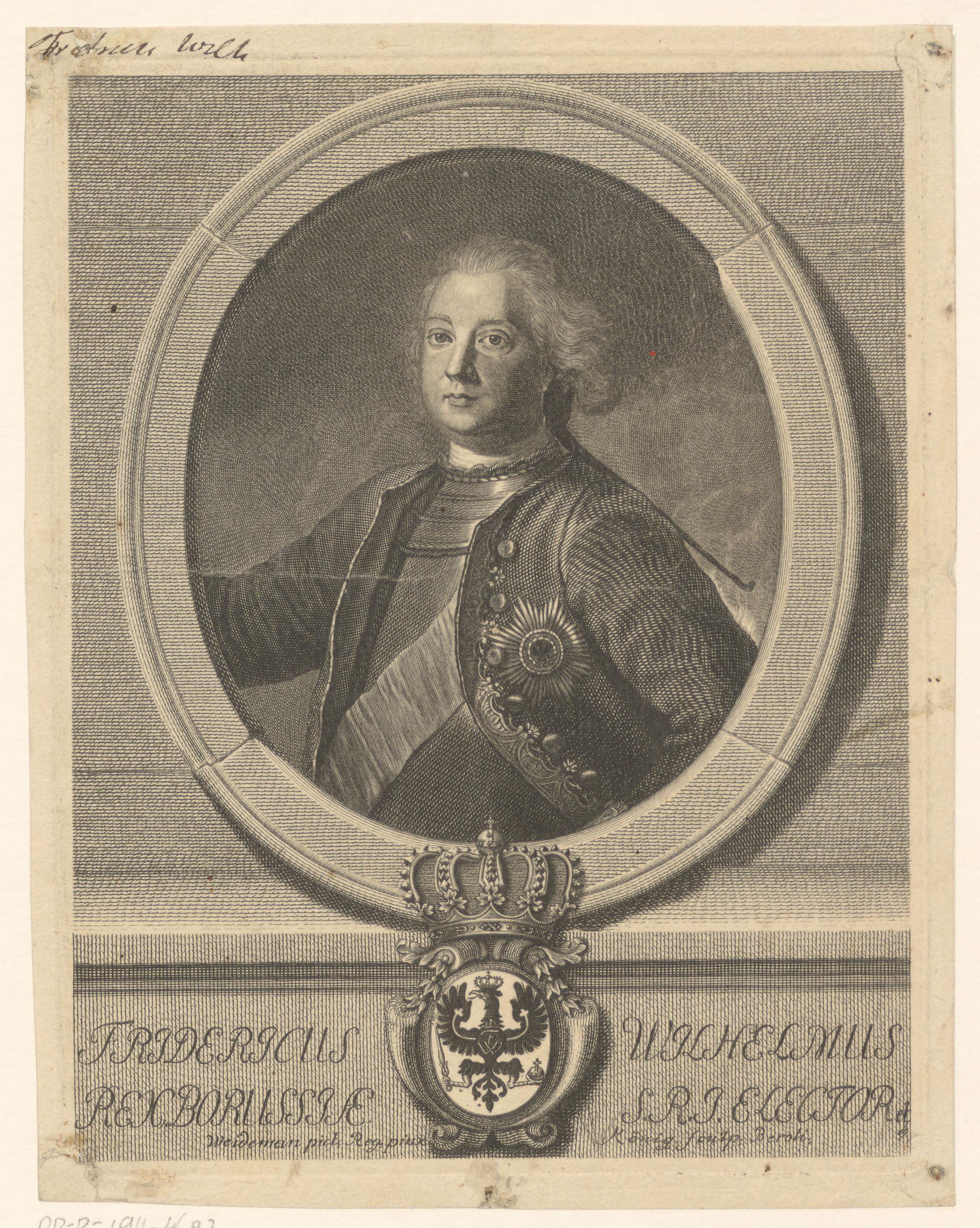 Portret van Frederik Willem II, koning van Pruisen