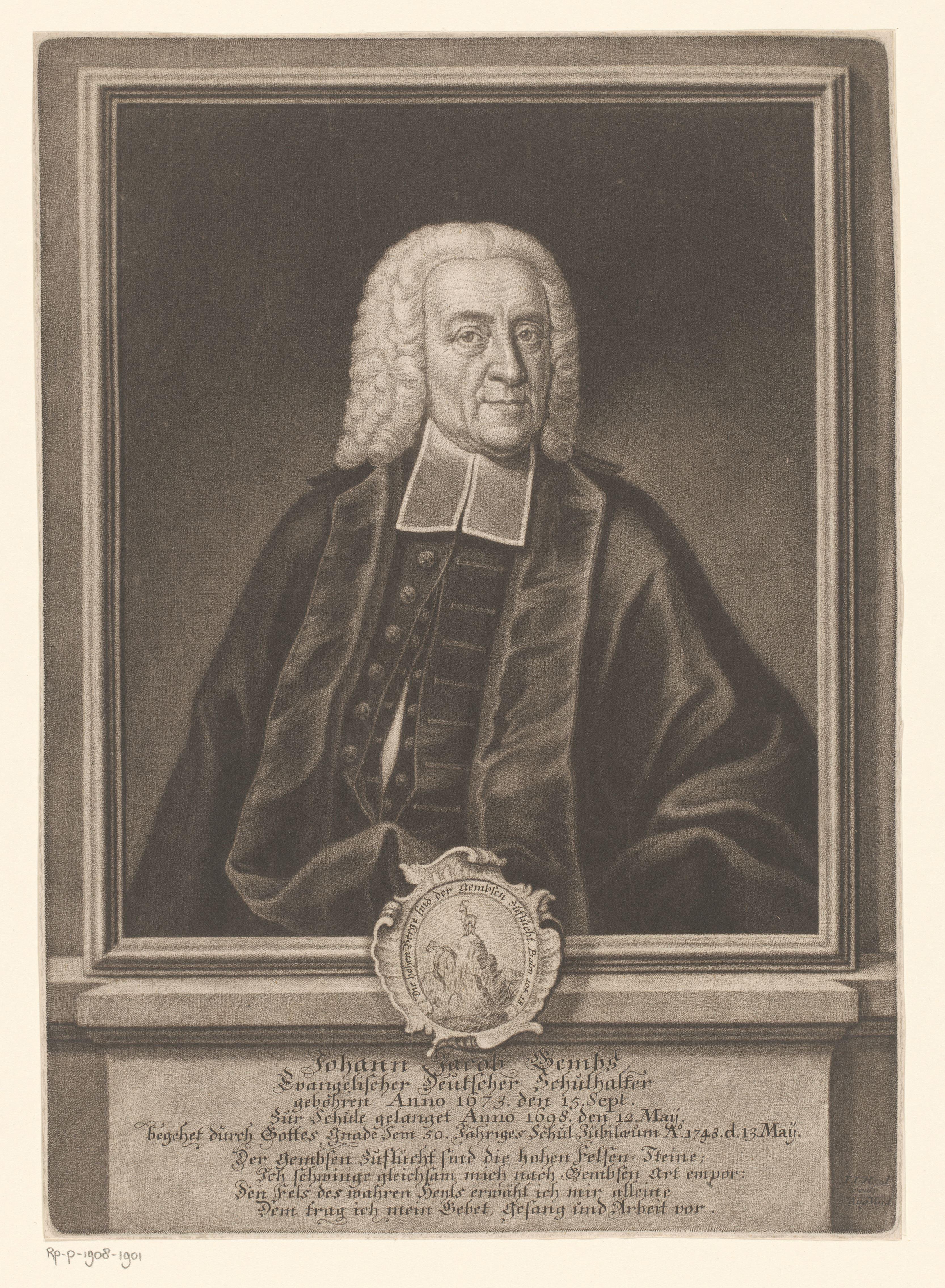 Portret van Johann Jacob Gembs