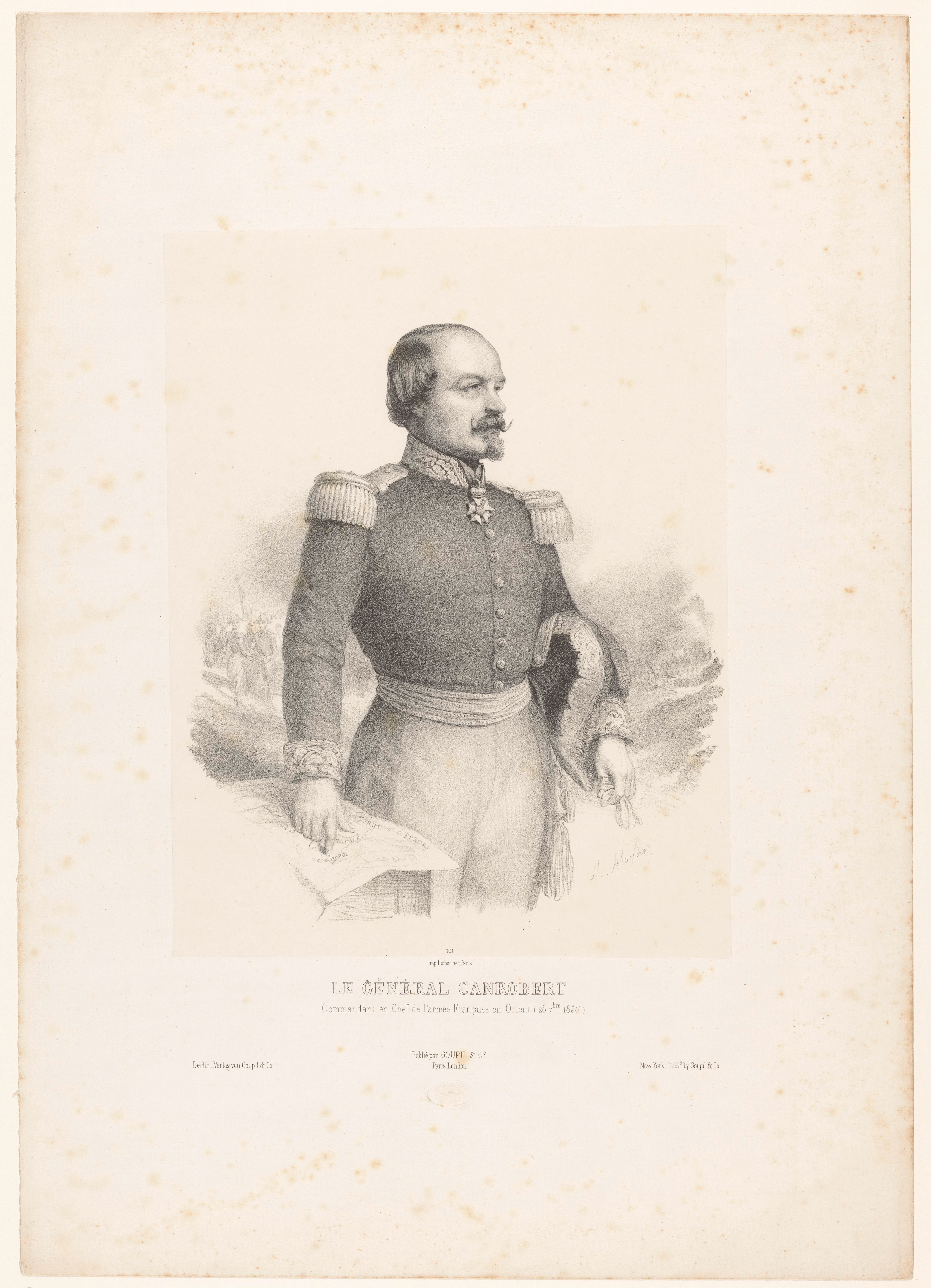 Portret van generaal François Certain Canrobert