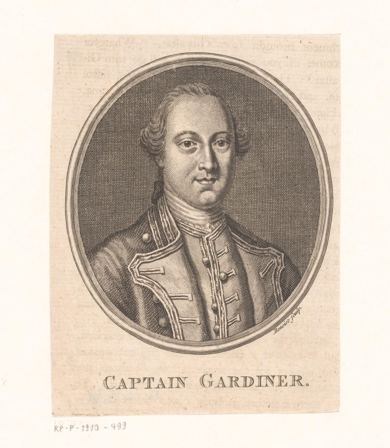 Portret van kapitein Gardiner