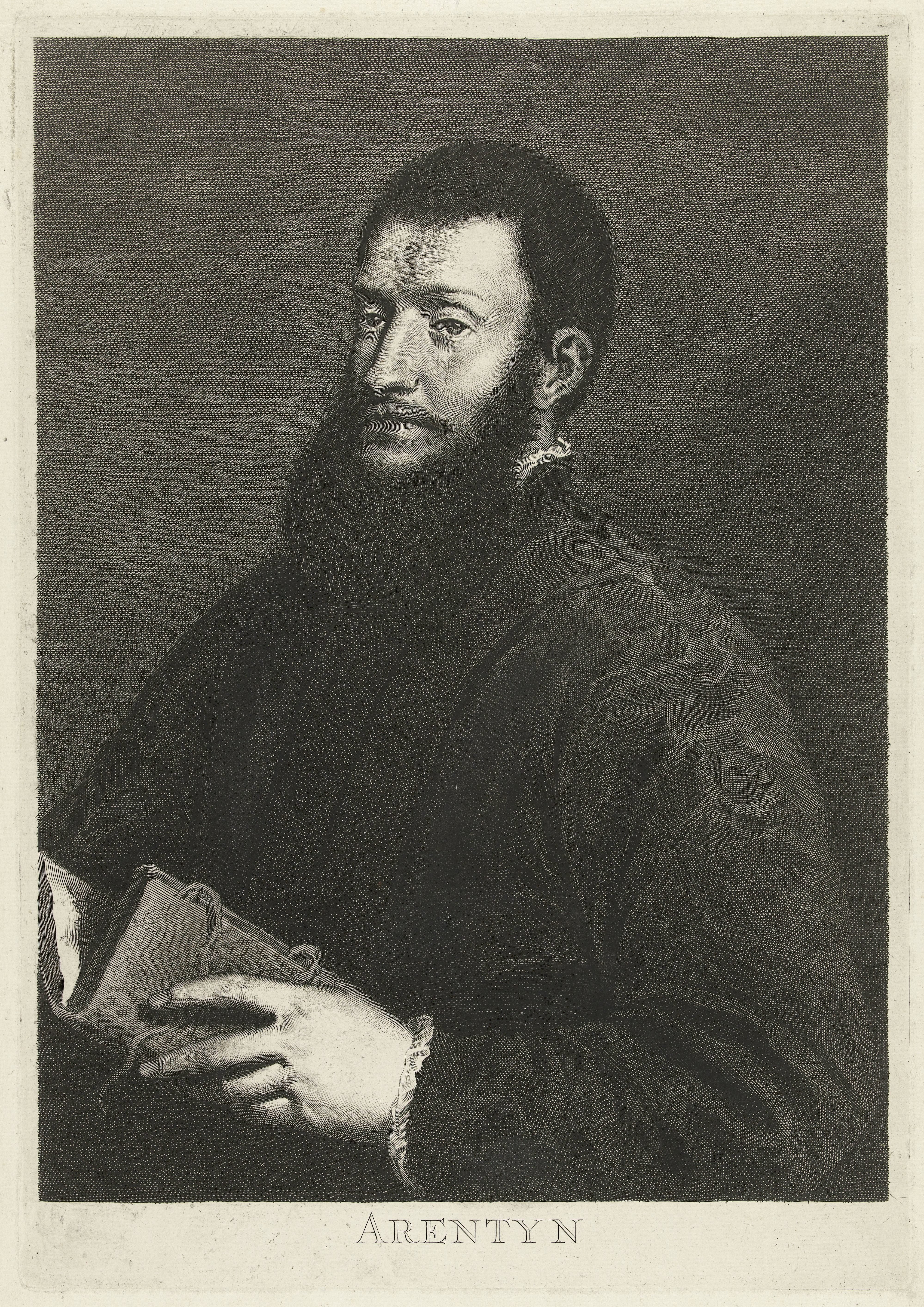 Portret van dichter Pietro Aretino