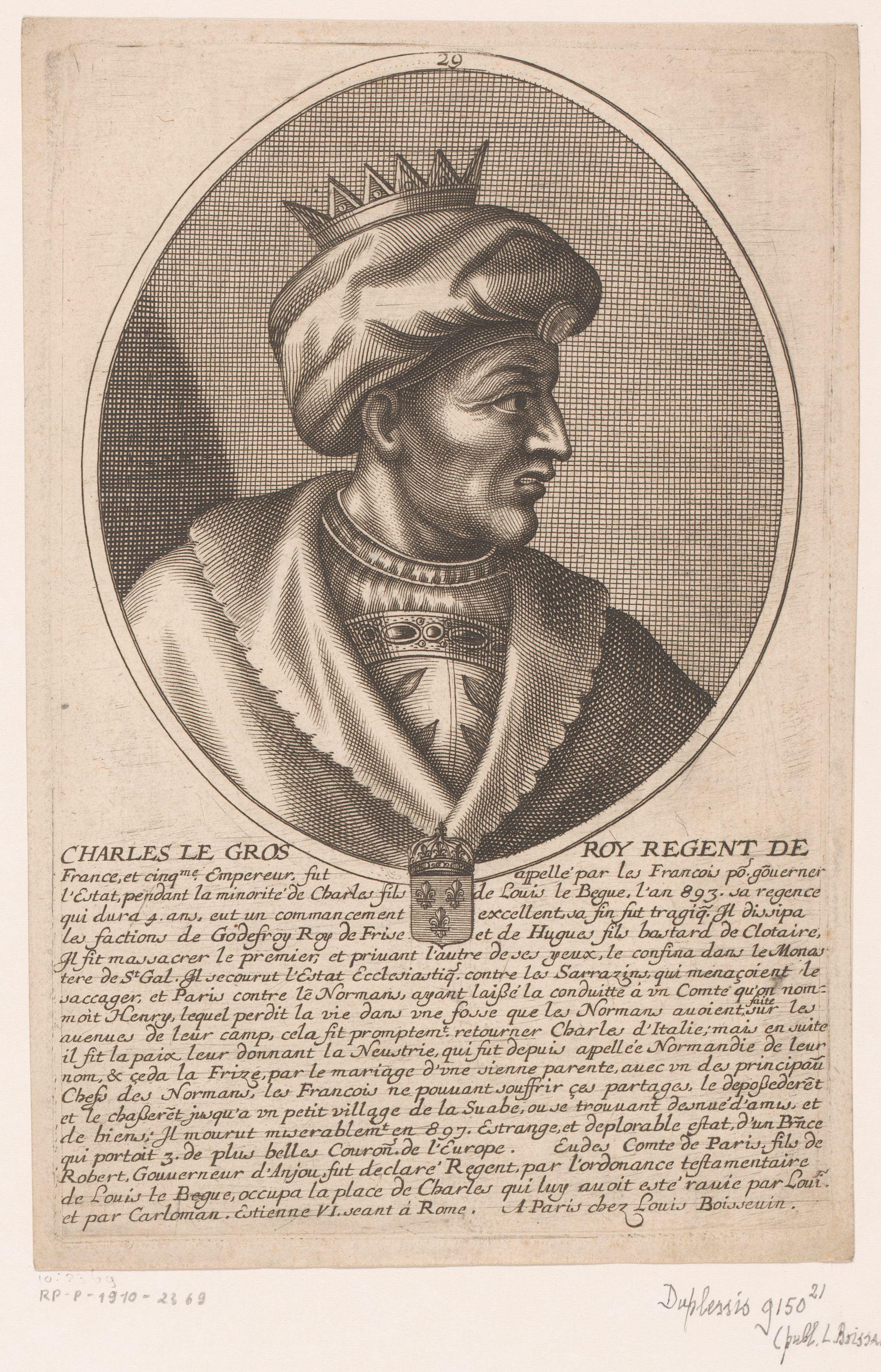 Portret van Karel III de Dikke