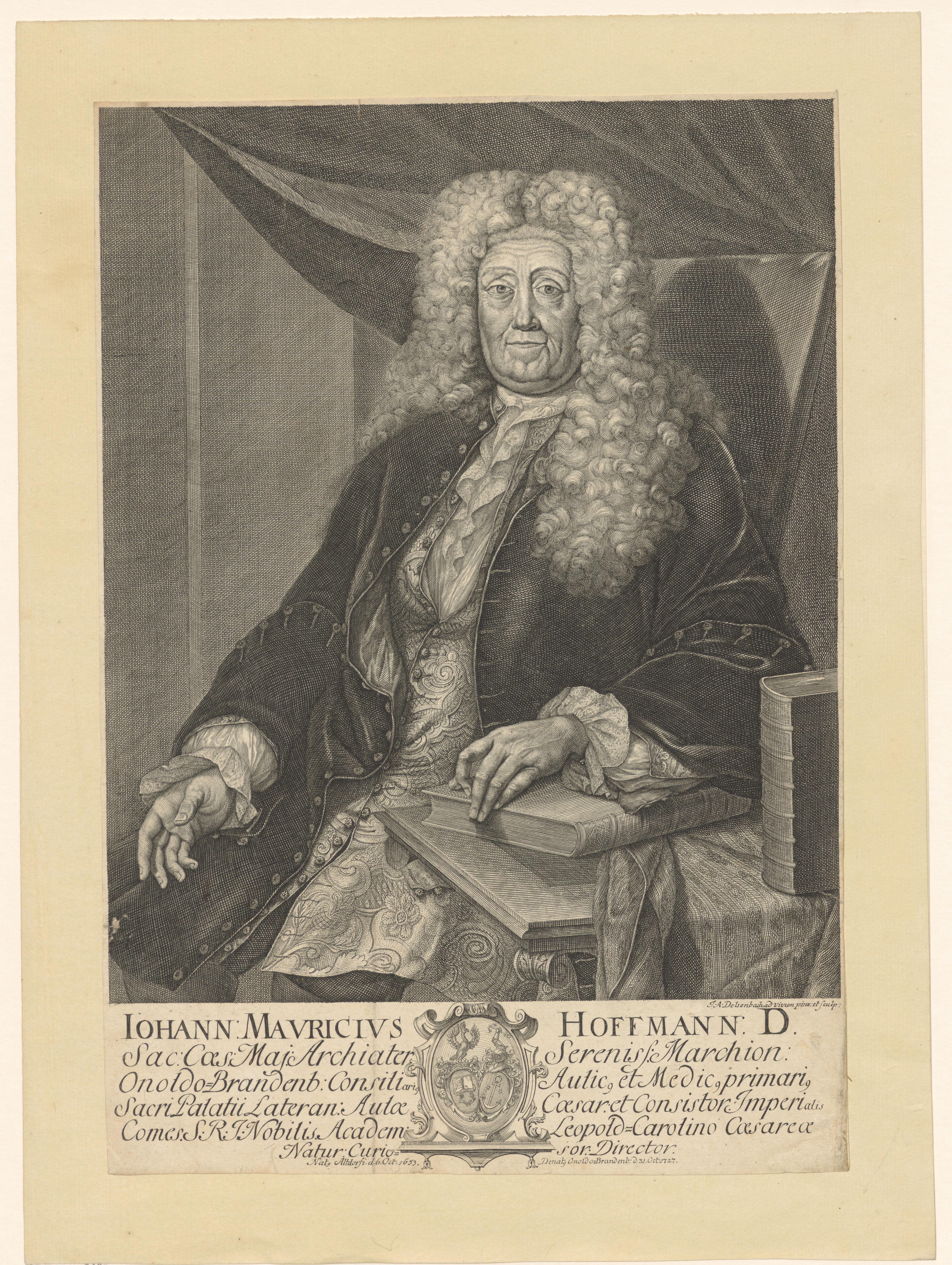 Portret van Johann Moritz Hoffmann