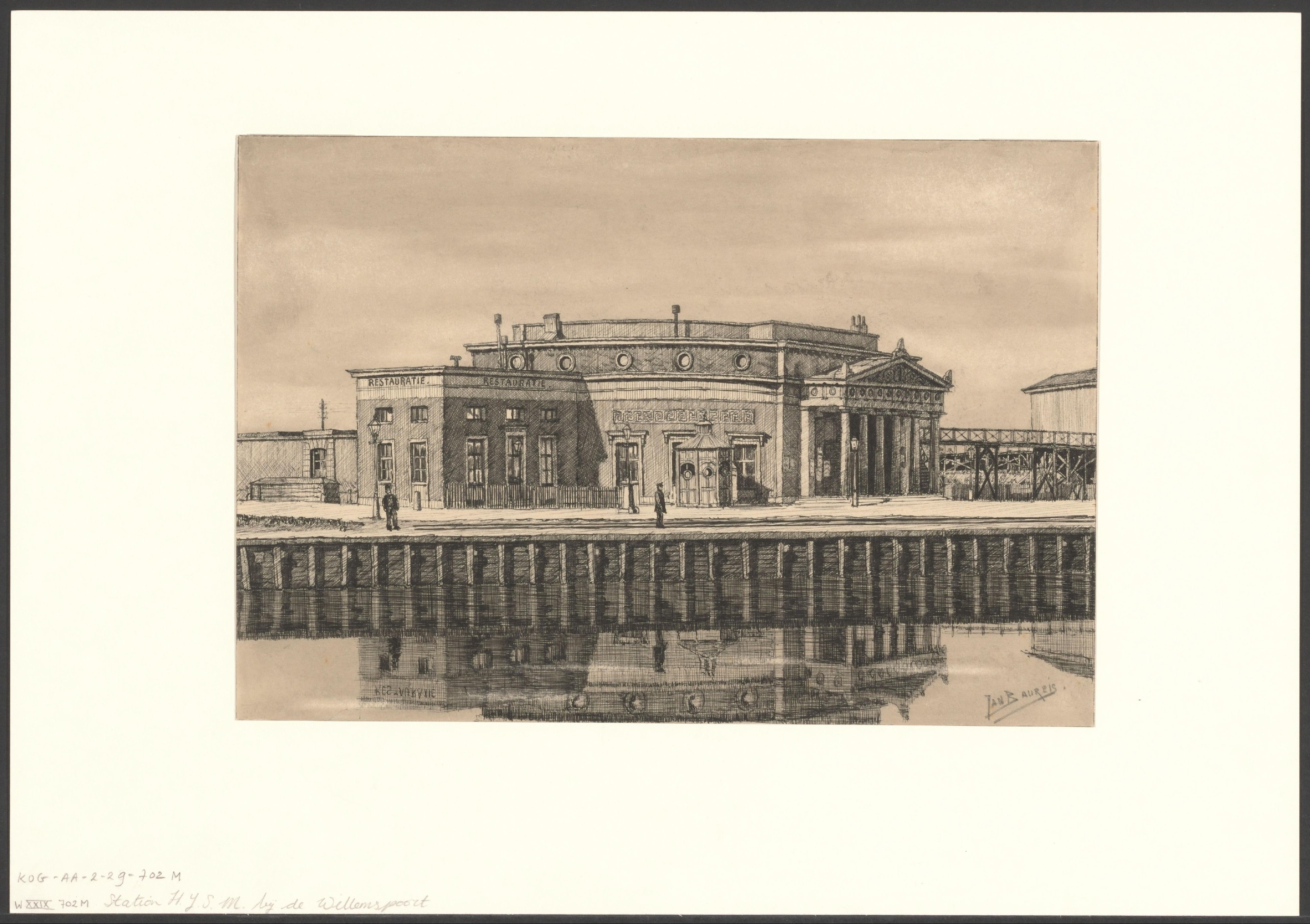 Gezicht op station Amsterdam Willemspoort