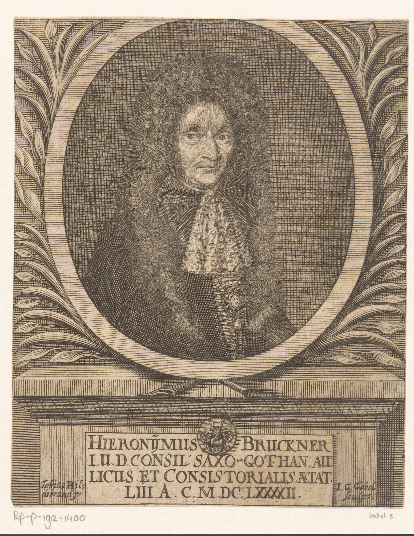 Portret van Hieronymus Brückner op 53-jarige leeftijd