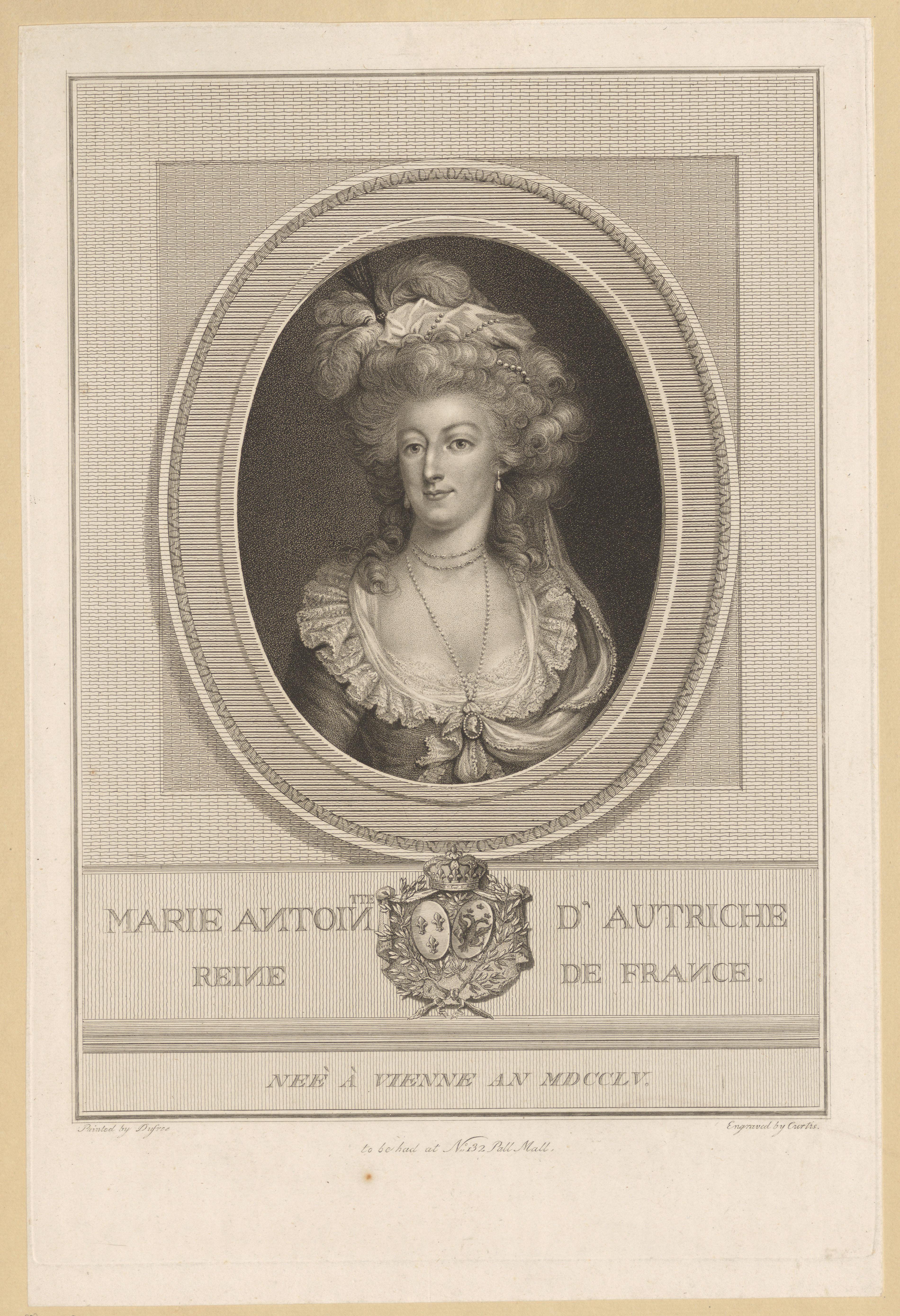 Portret van Marie Antoinette van Oostenrijk