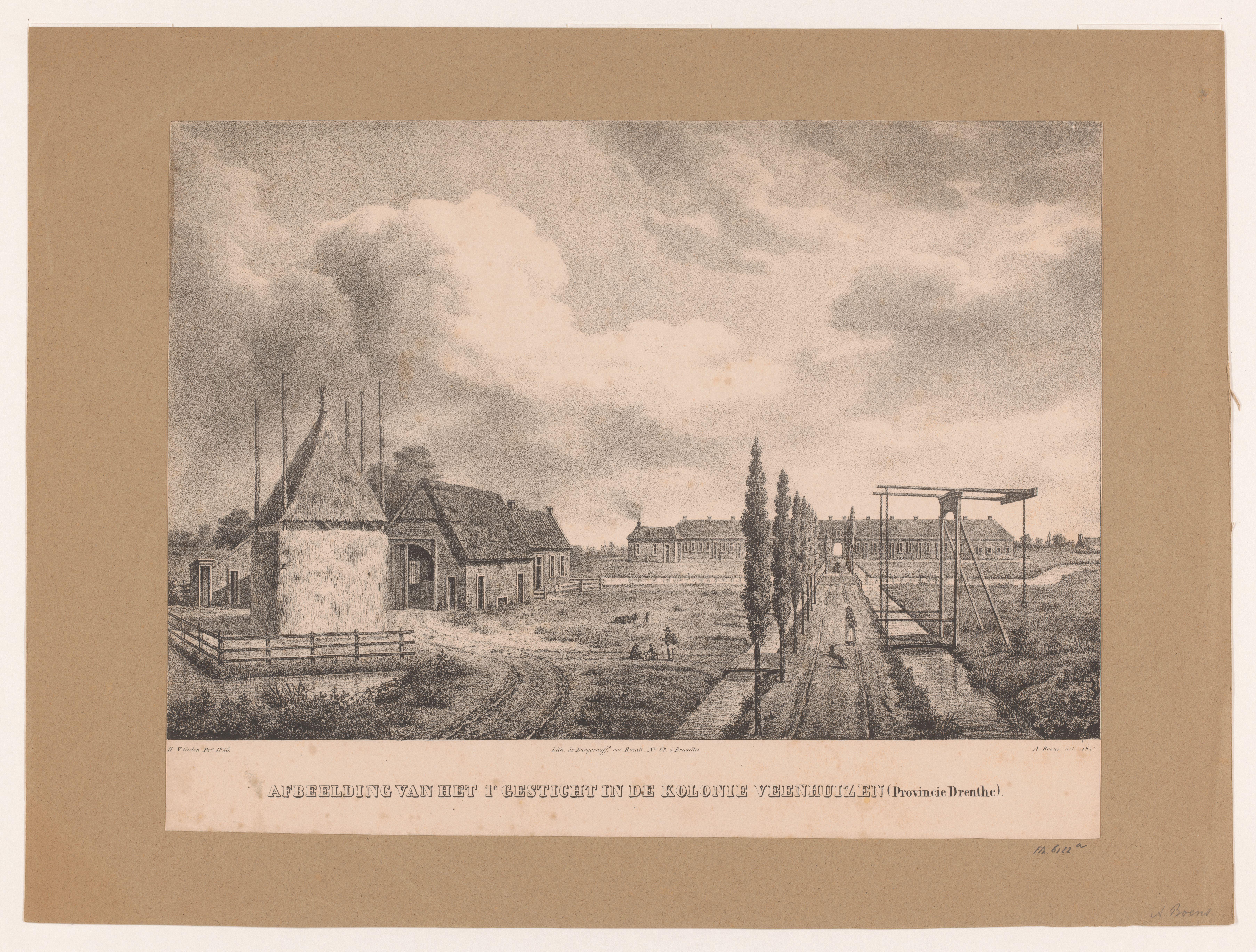 Gezicht op het eerste gesticht in de kolonie Veenhuizen
