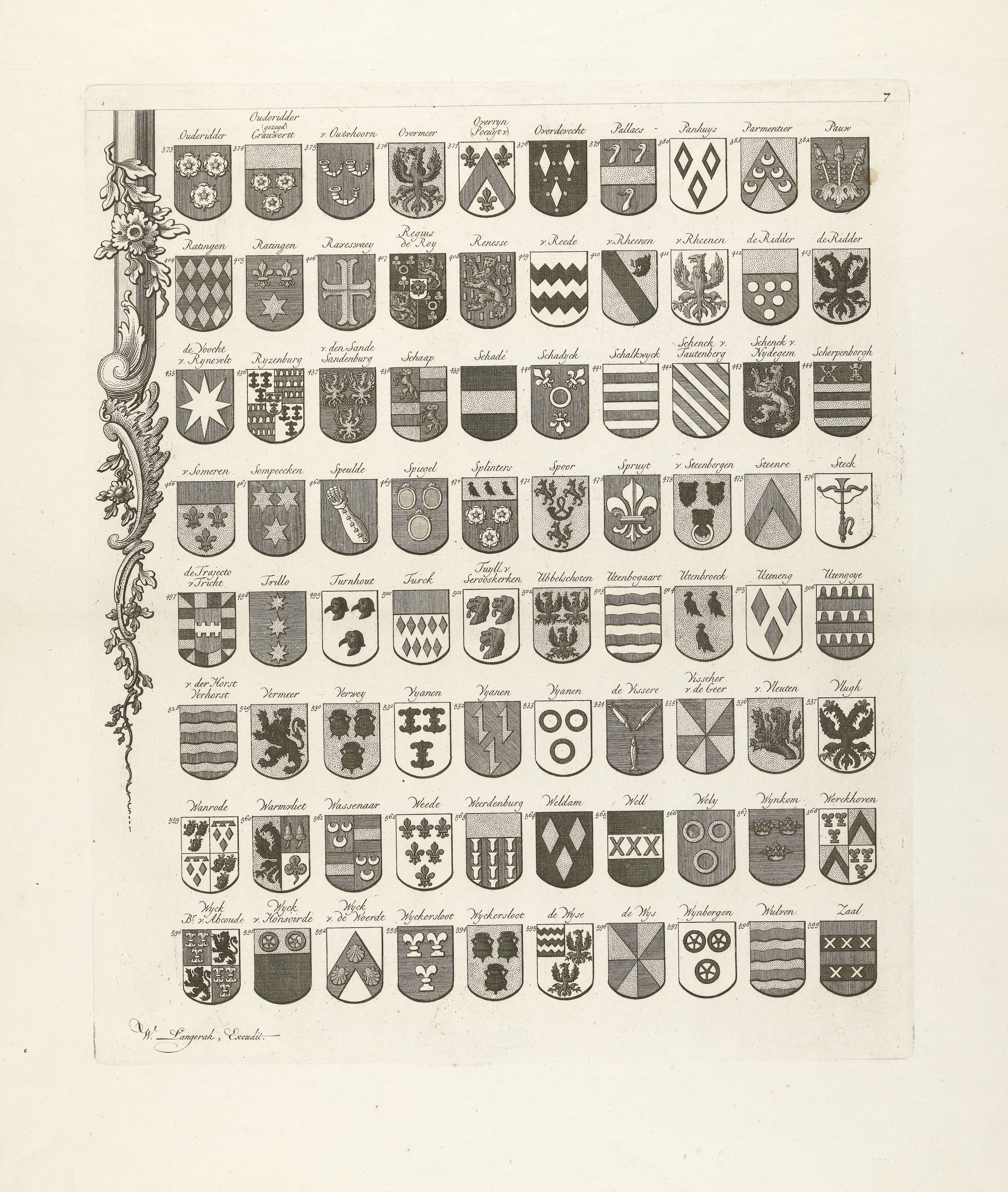 Wapenkaart van oude geslachten van Utrecht, blad linksonder