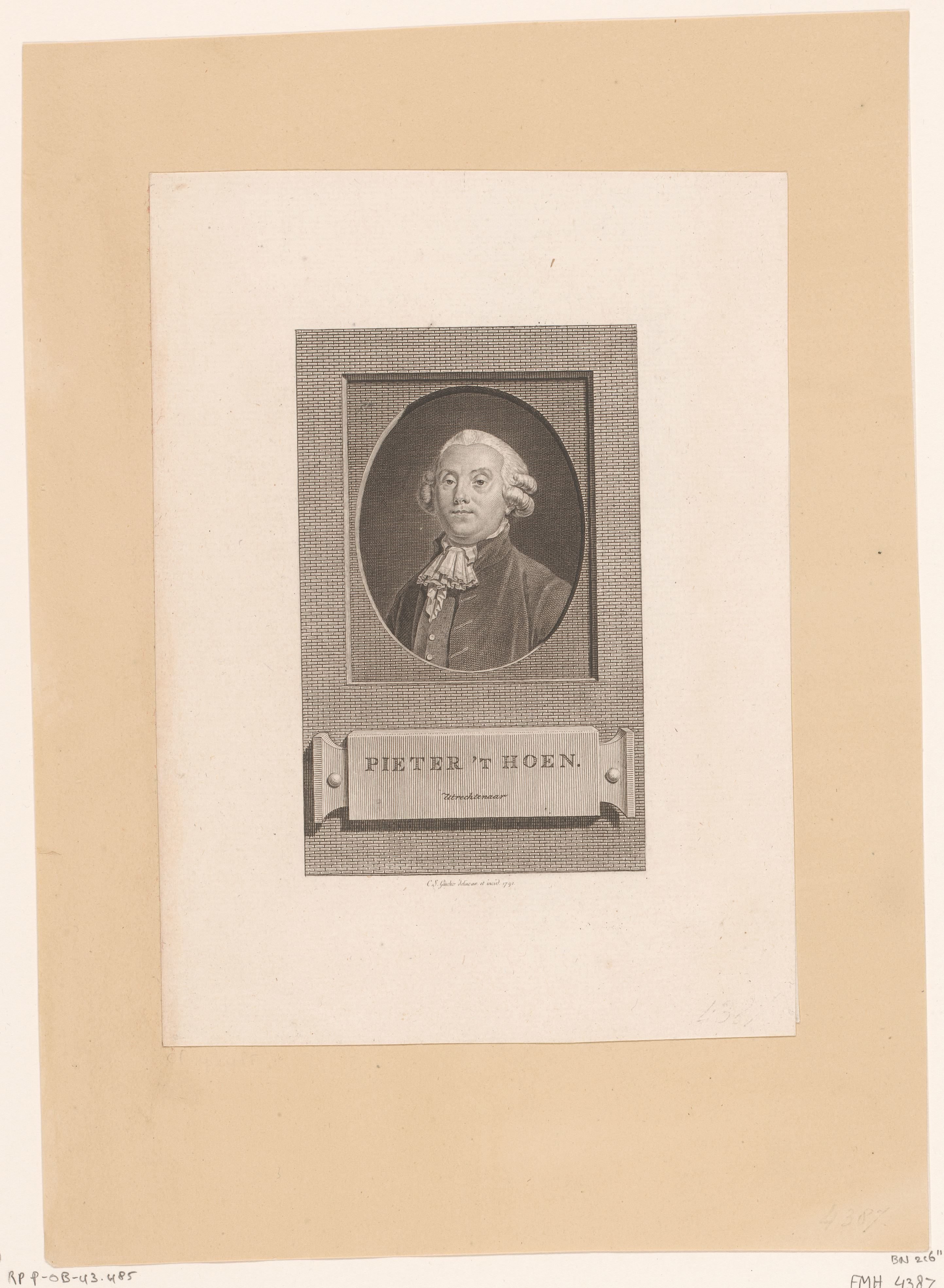 Portret van Pieter 't Hoen