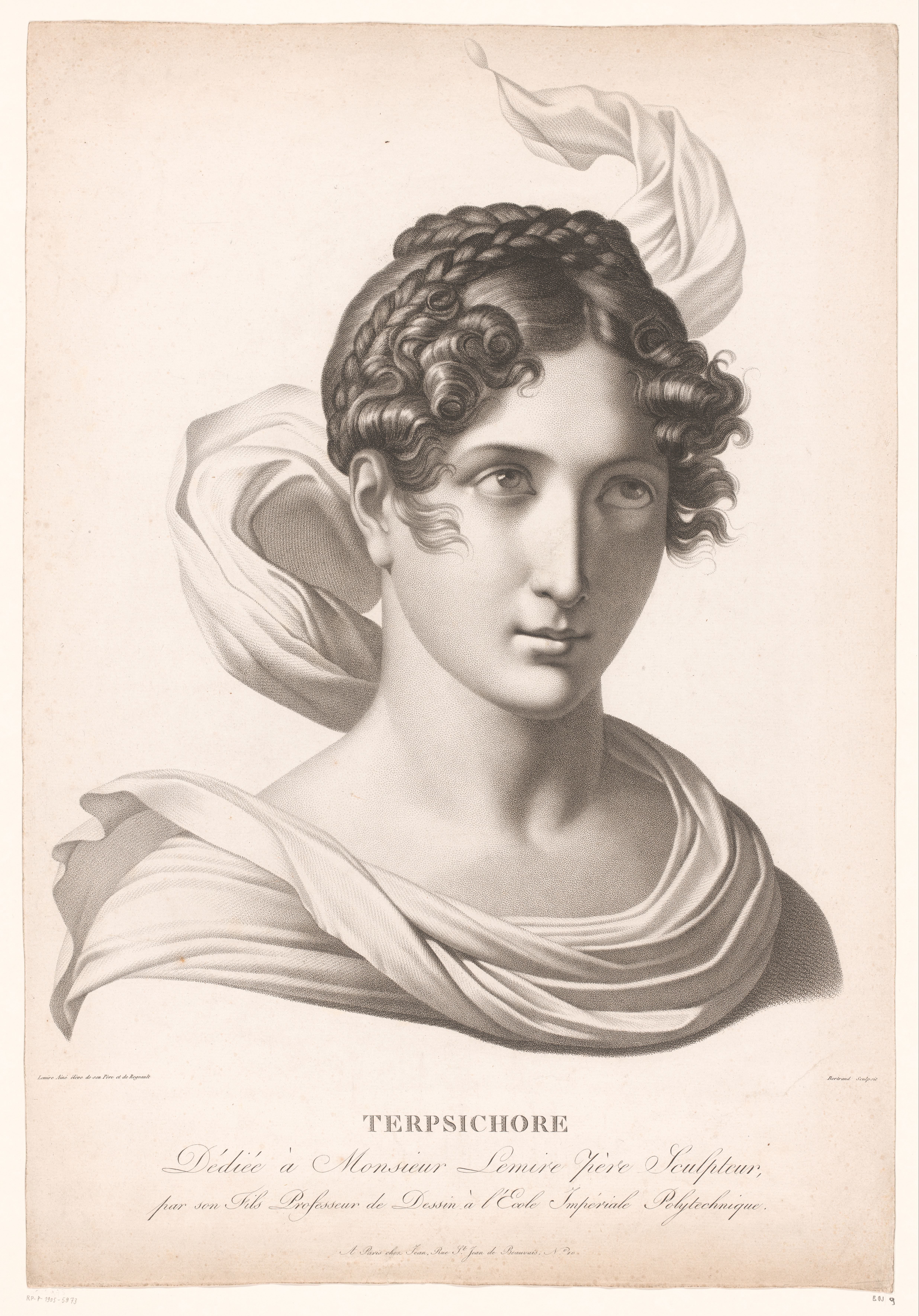 Portret van de muze Terpsichore