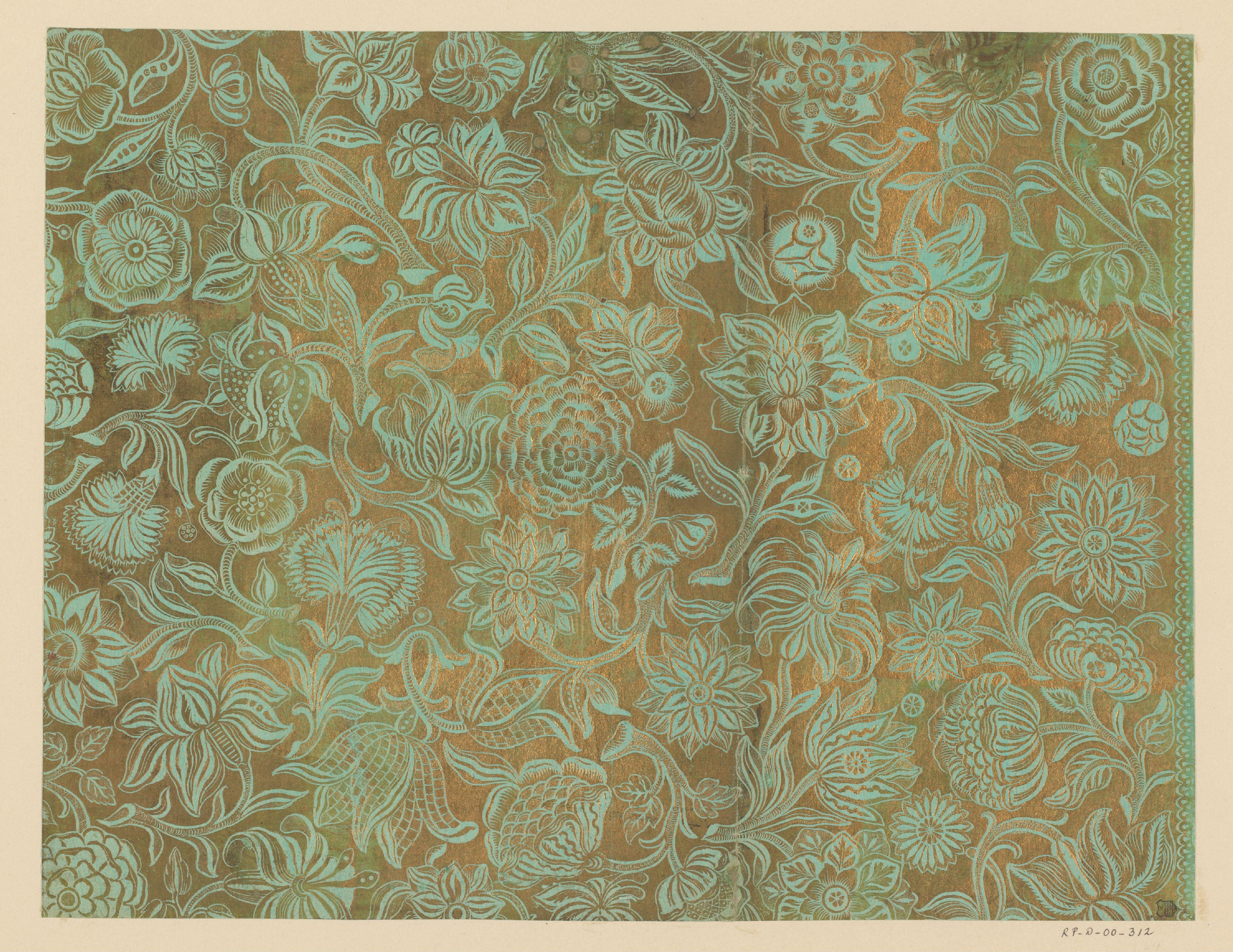 Blad met bloemen