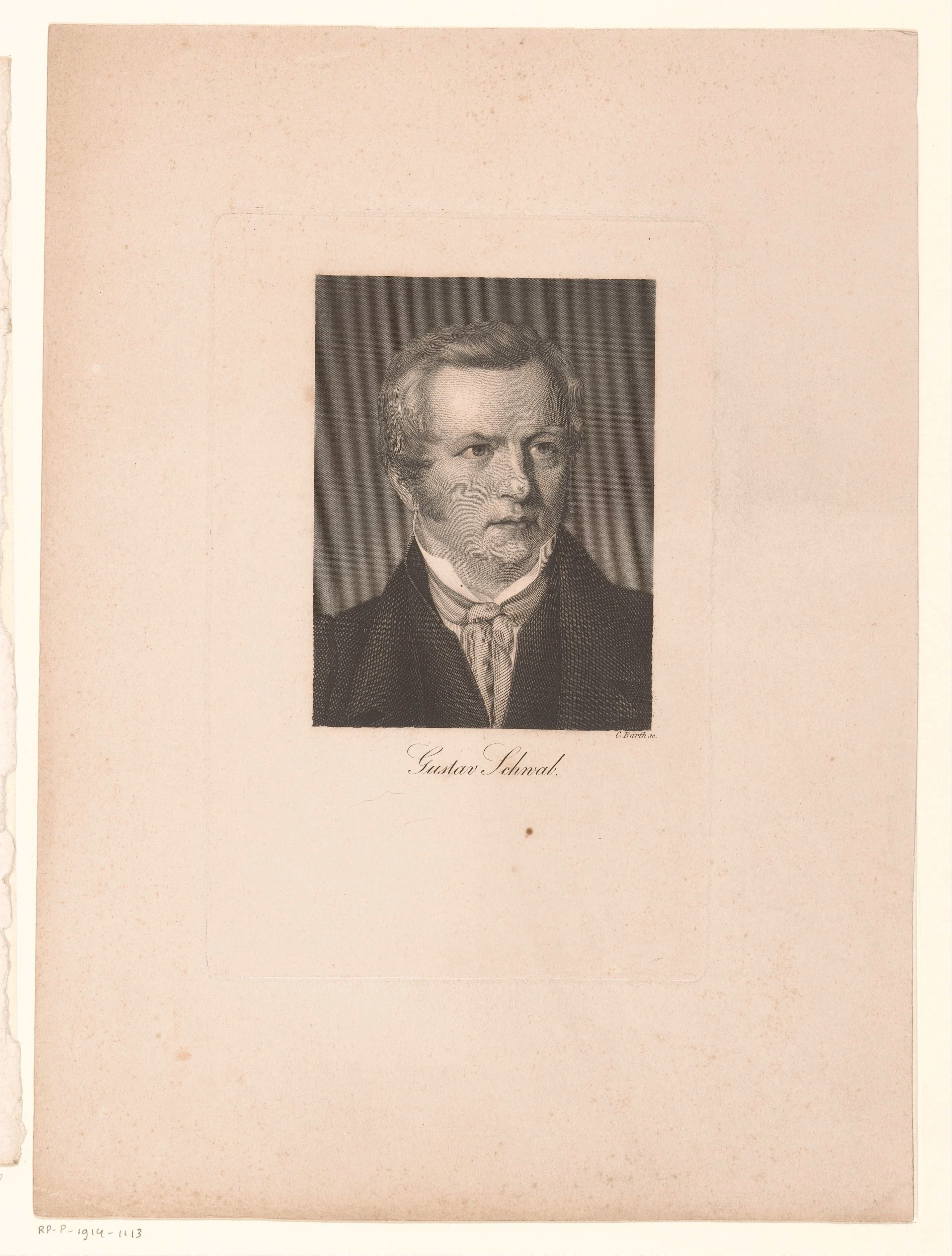 Portret van Gustav Schwab