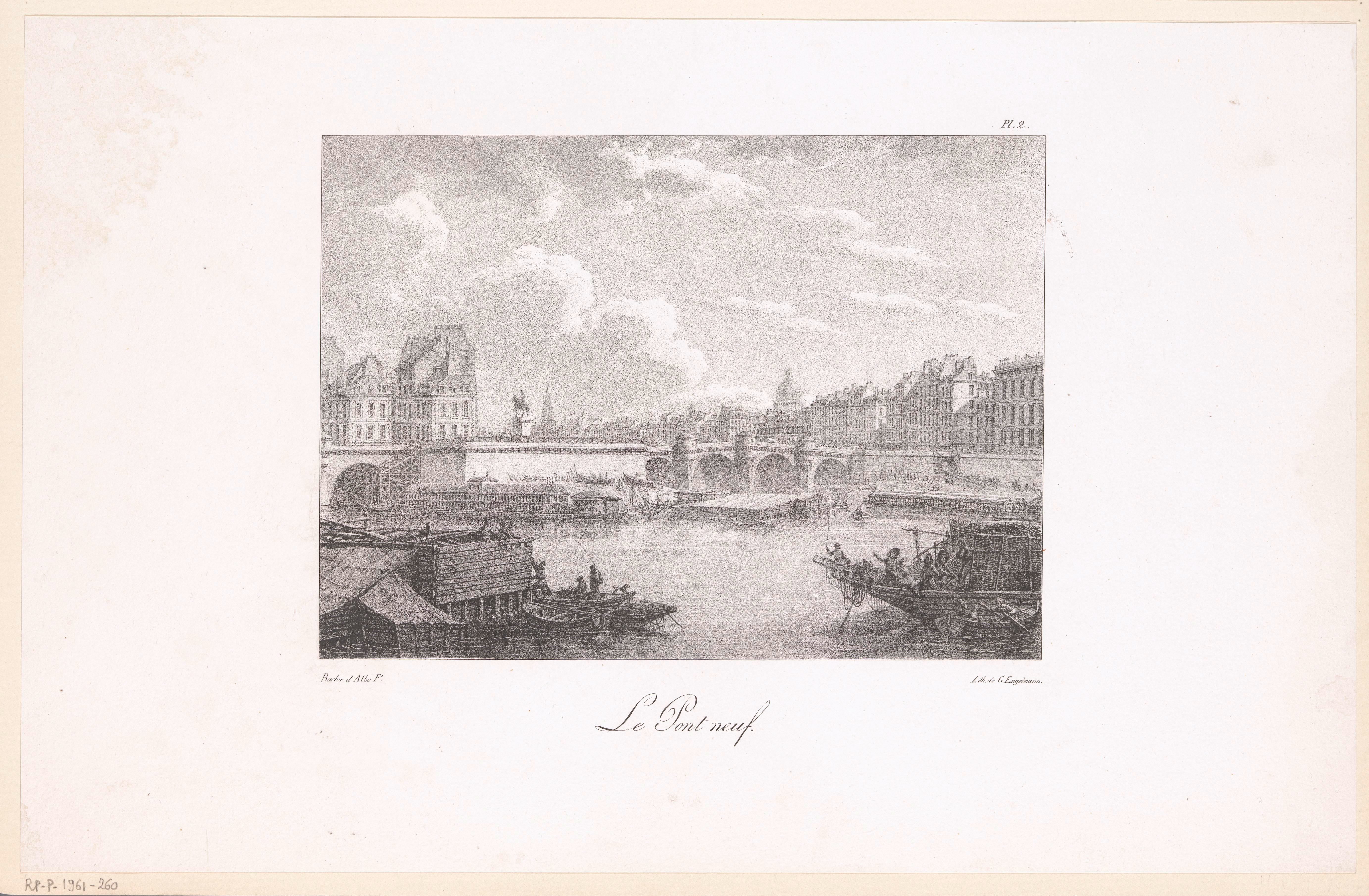 Zicht op de Pont Neuf over de Seine in Parijs