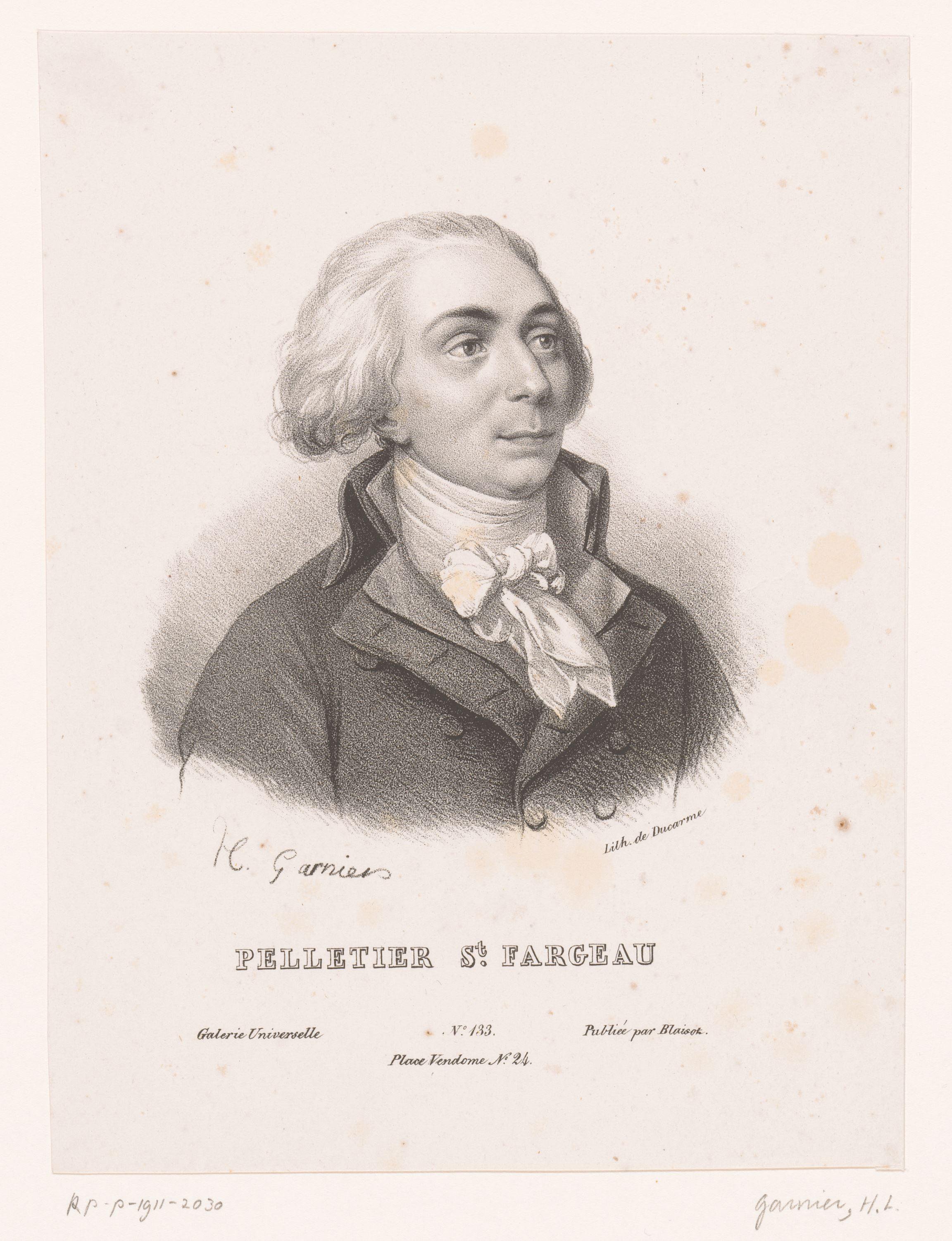 Portret van Louis-Michel Lepeletier de Saint-Fargeau