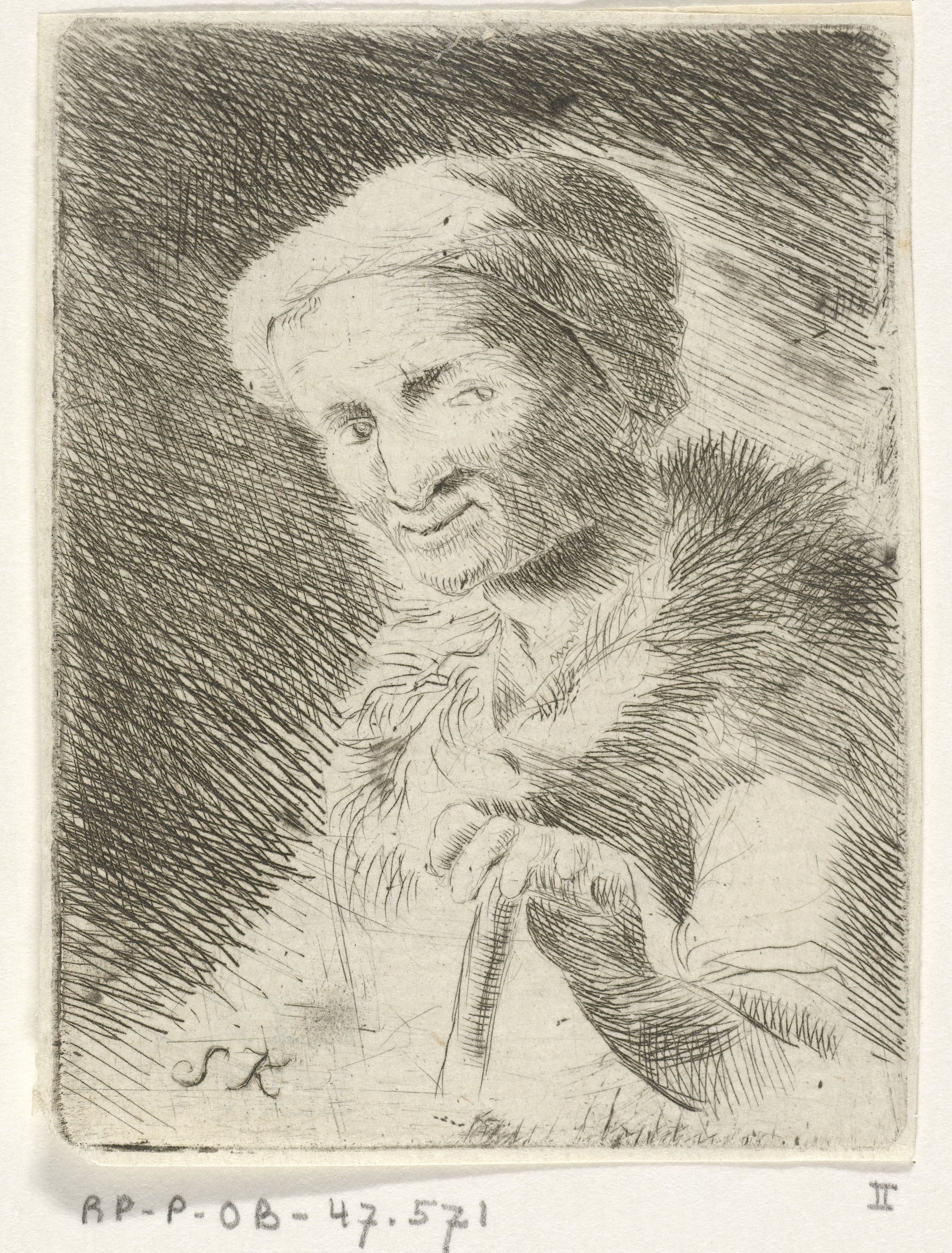 Portret van een onbekende oude vrouw