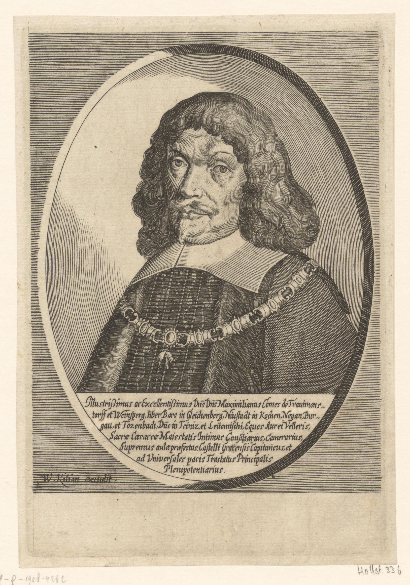 Portret van Maximilian von Trauttmansdorff