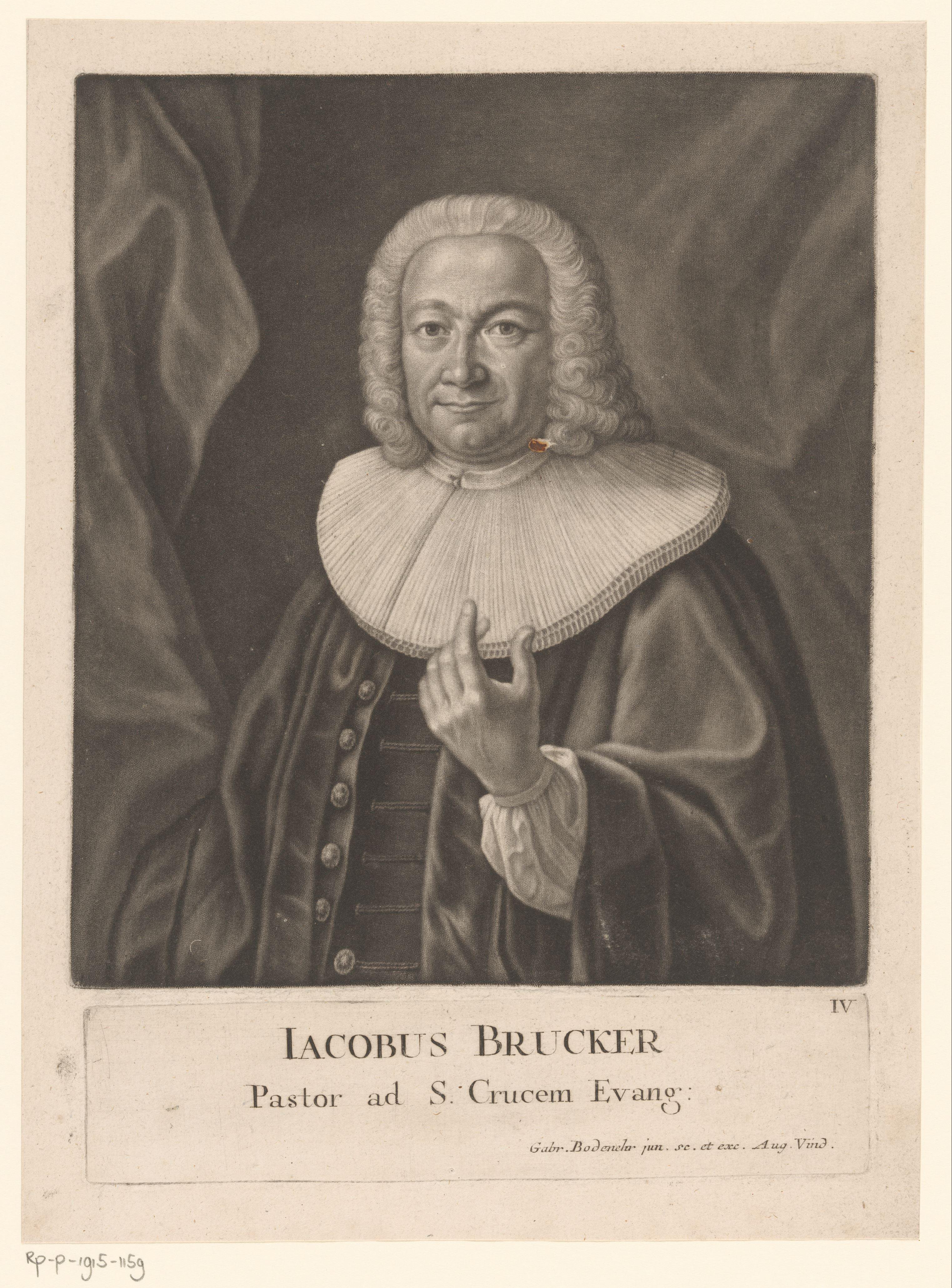 Portret van Jakob Brucker