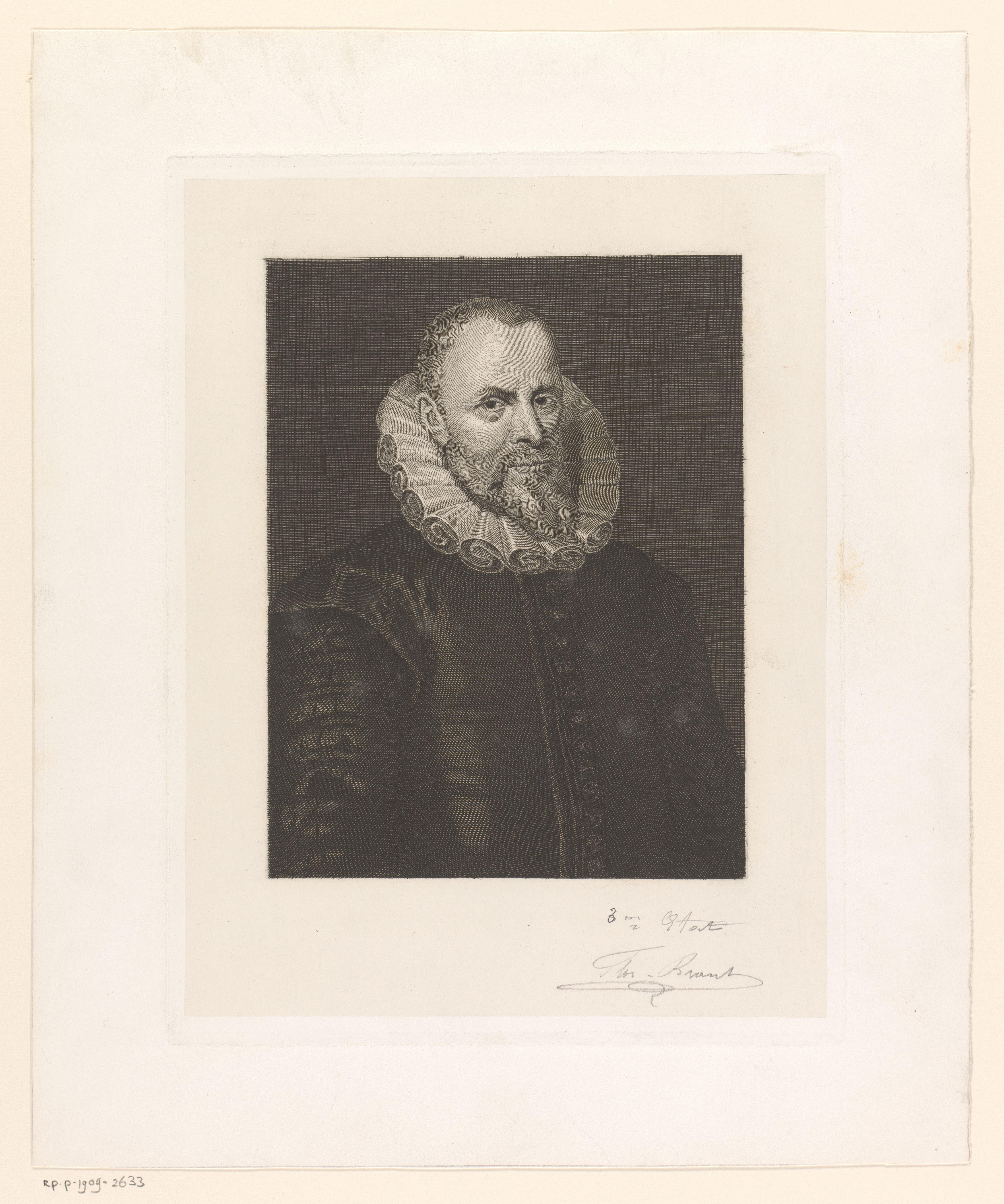 Portret van een onbekende man met plooikraag