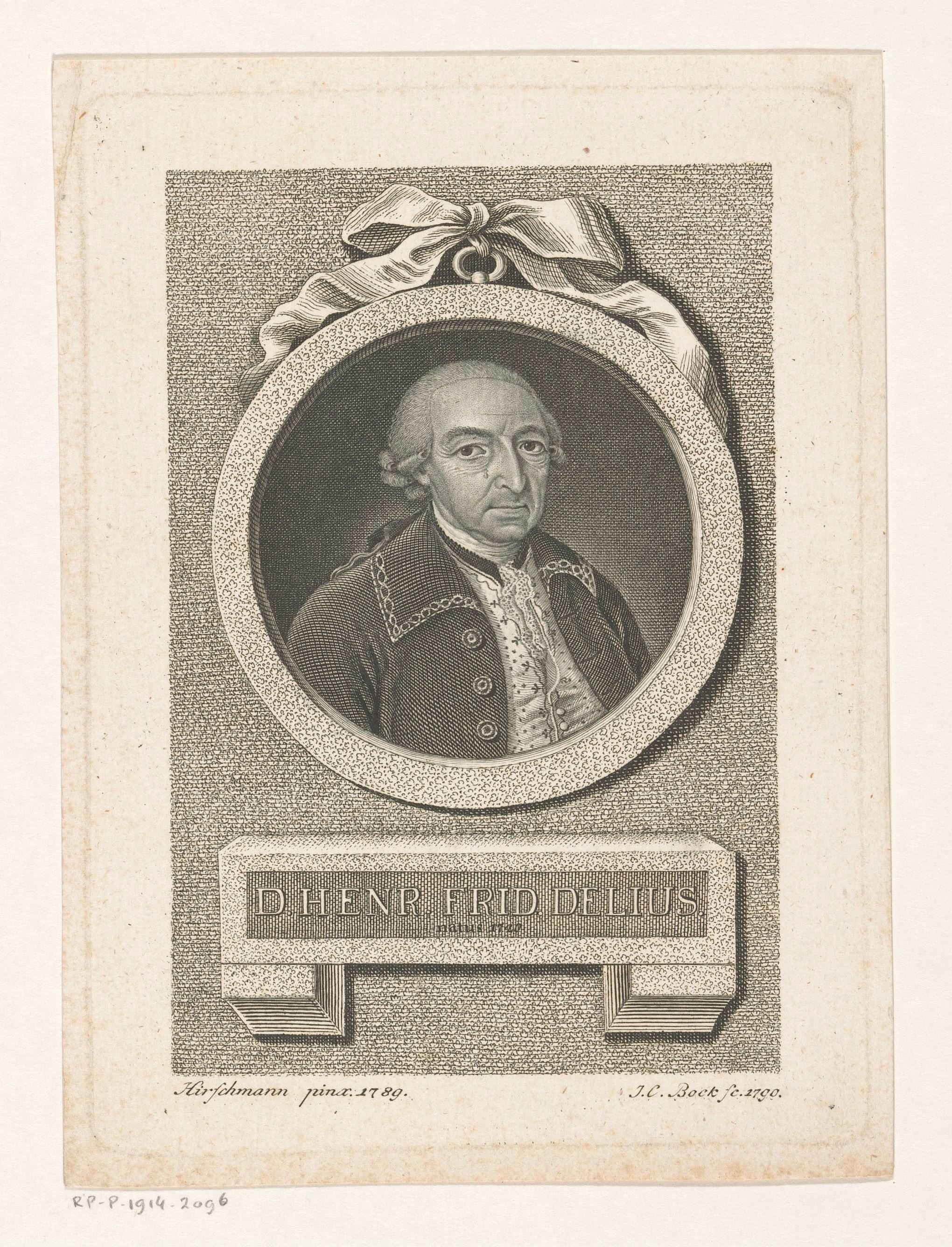 Portret van Heinrich Friedrich von Delius