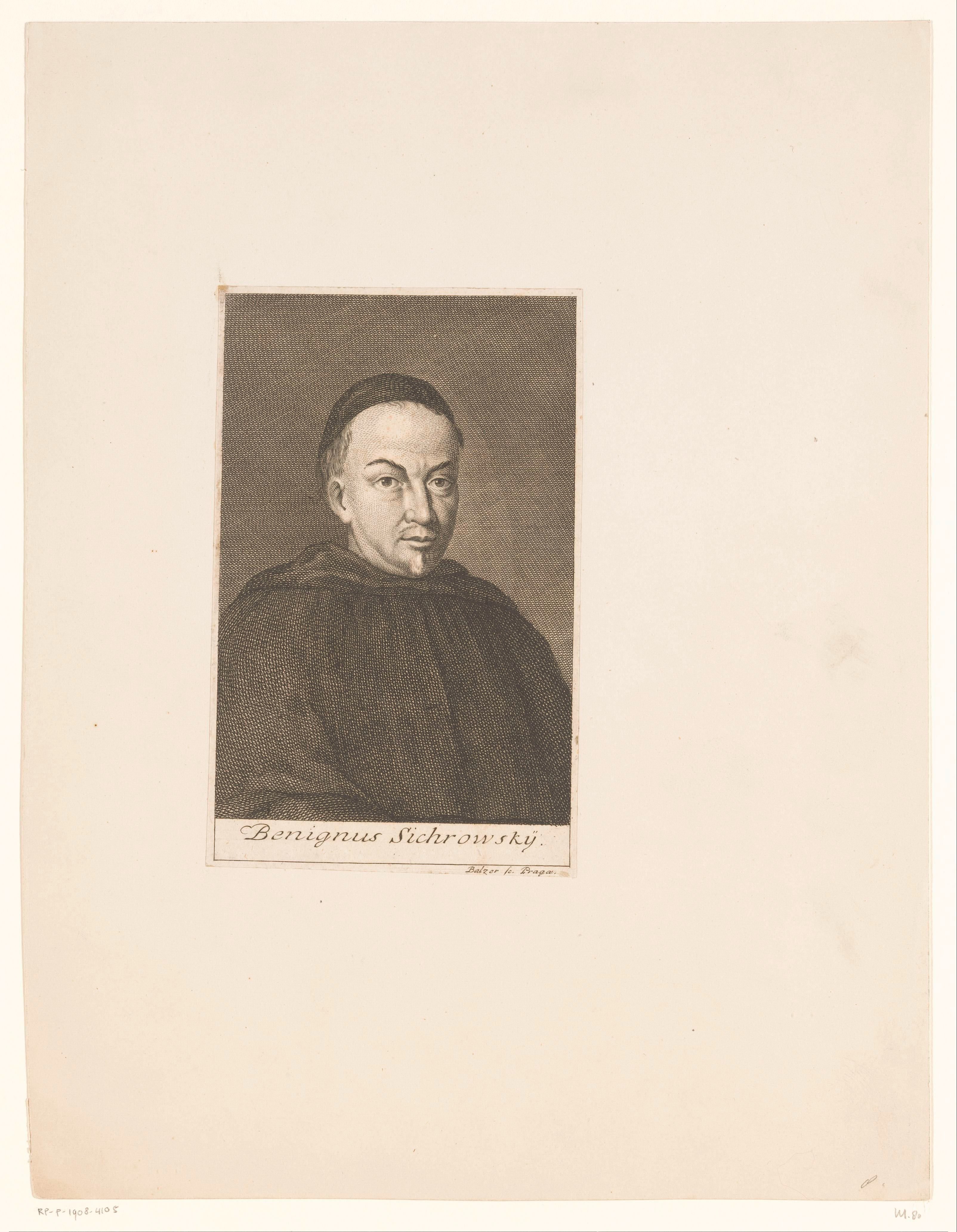 Portret van Benignus Sichrowsky