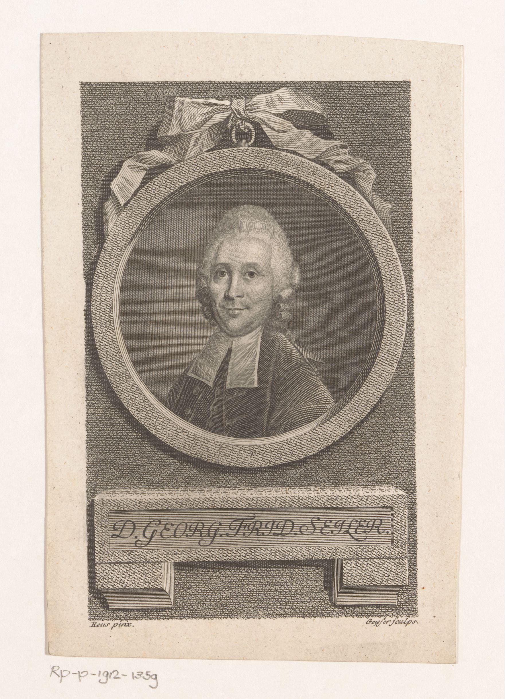 Portret van Georg Friedrich Seiler