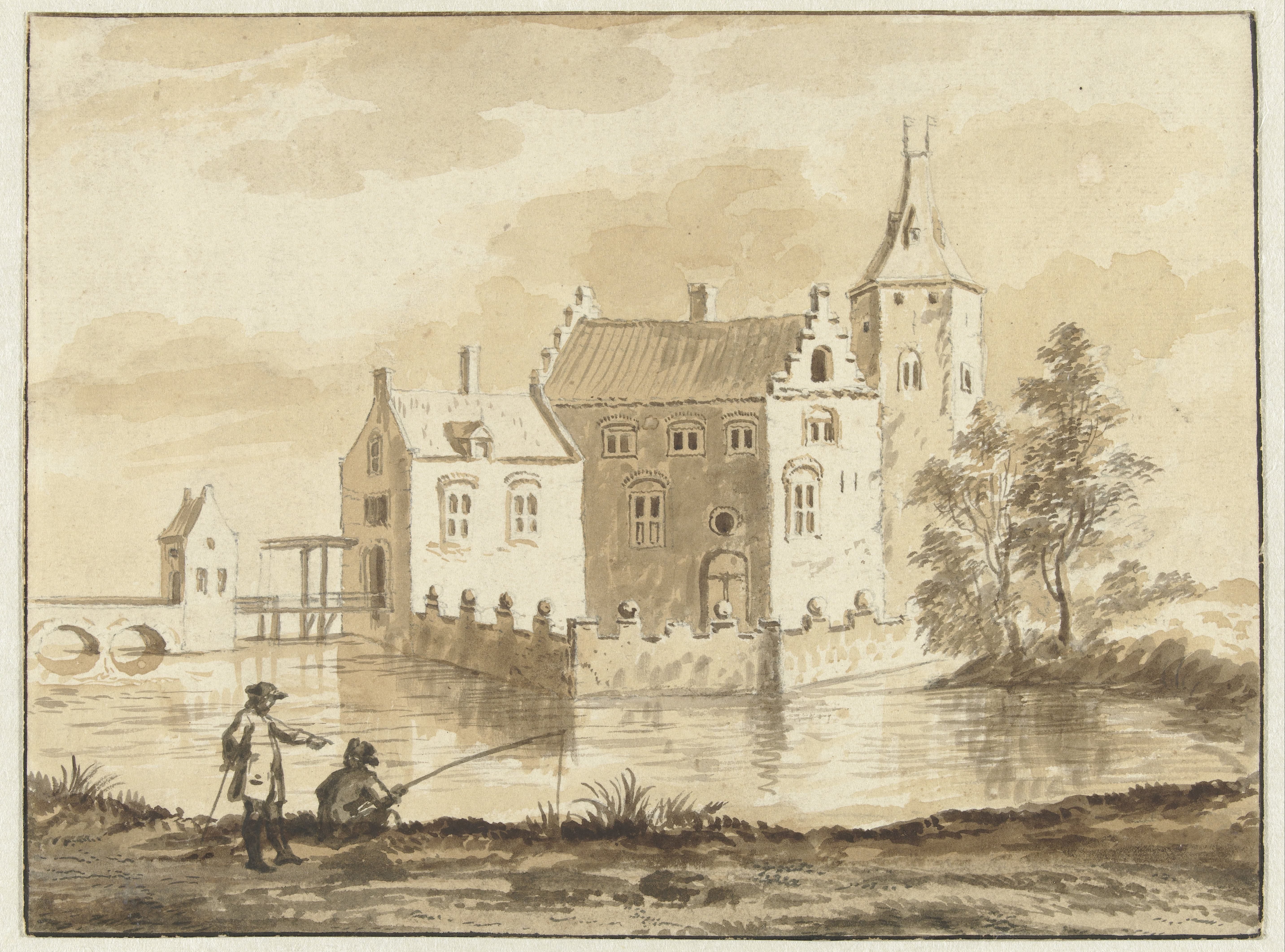 Het huis Munniekenhof bij het dorp Grijpskerk in Walcheren