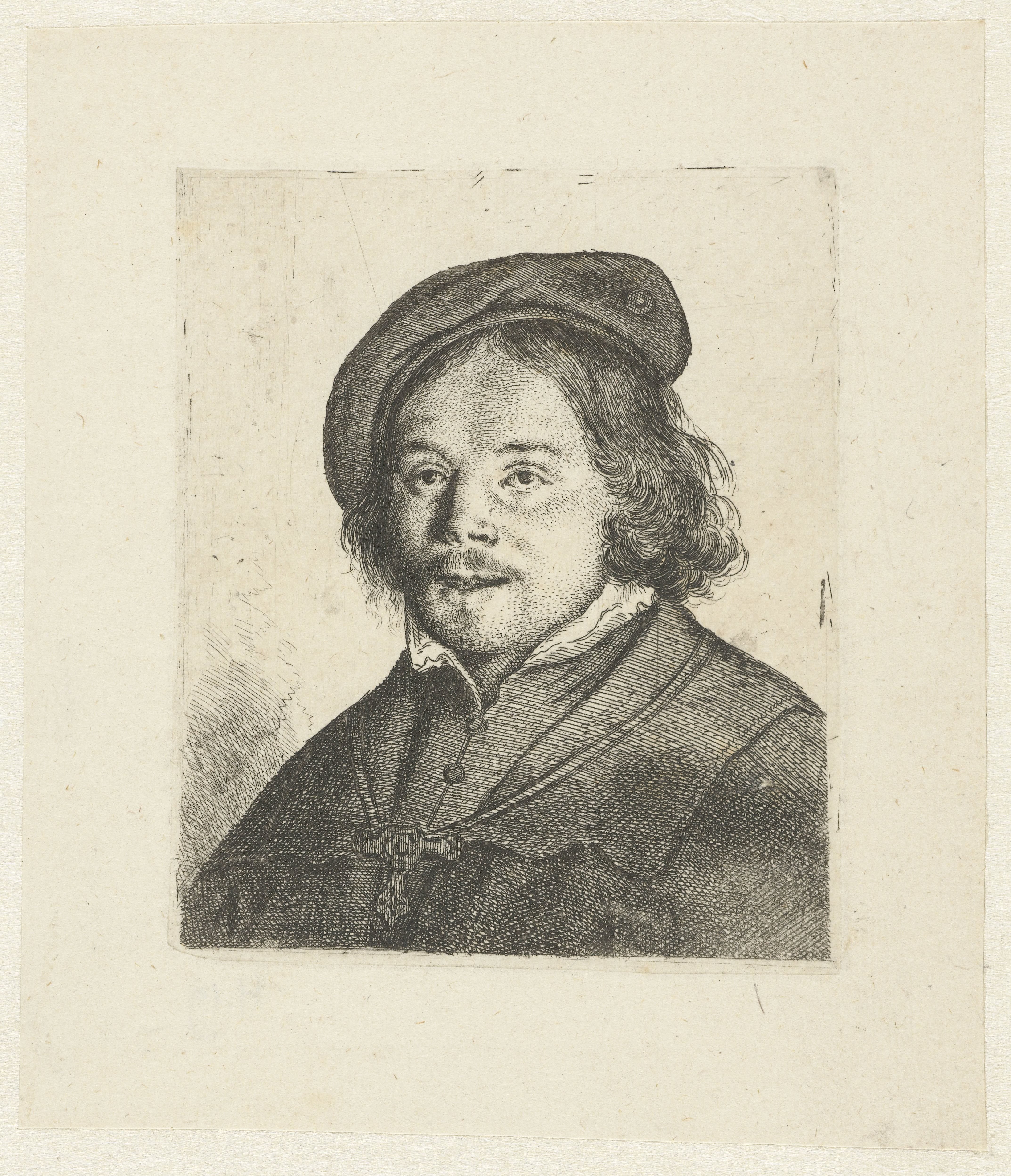Portret van een jongen met baret