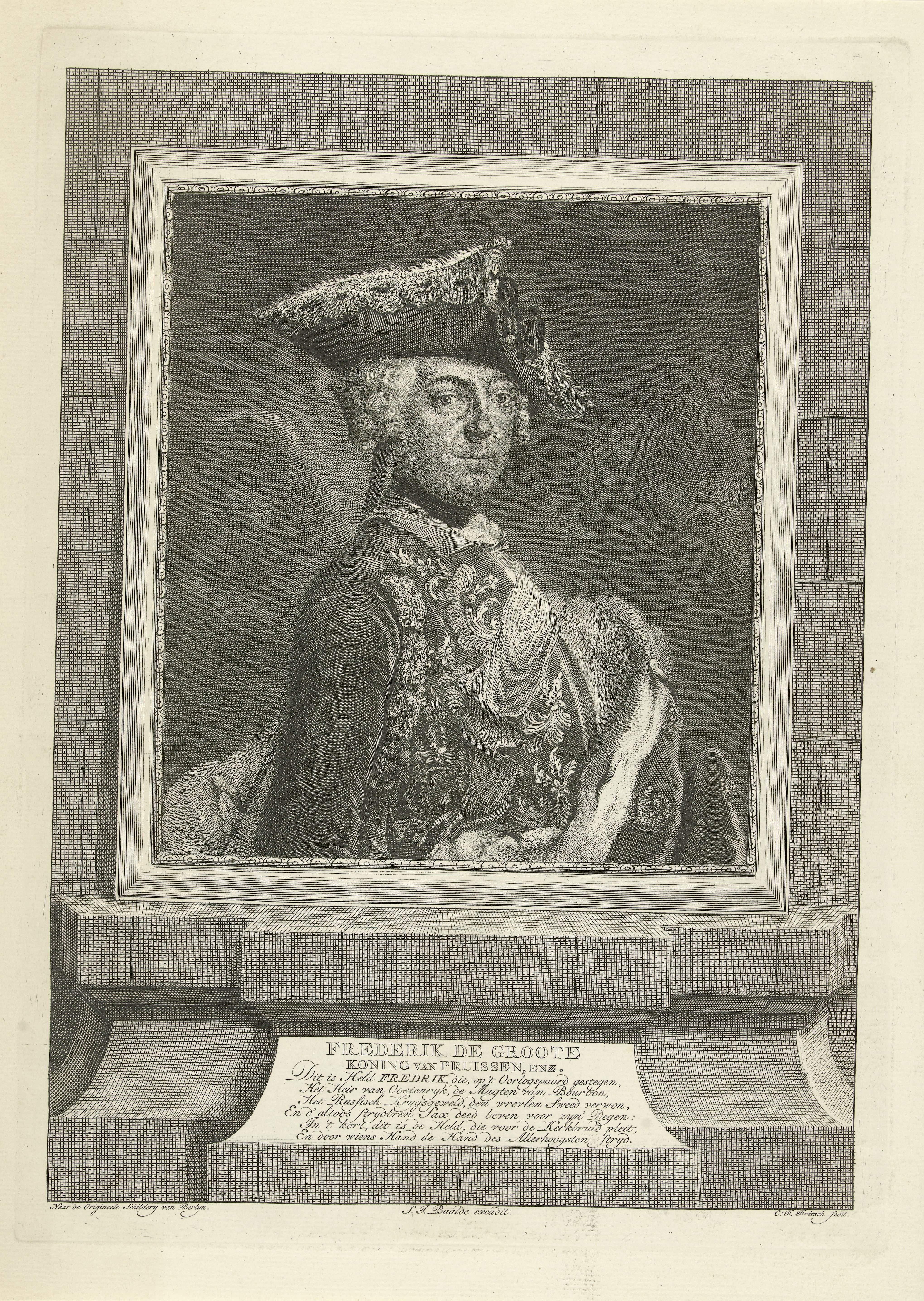 Portret van Frederik II de Grote, koning van Pruisen