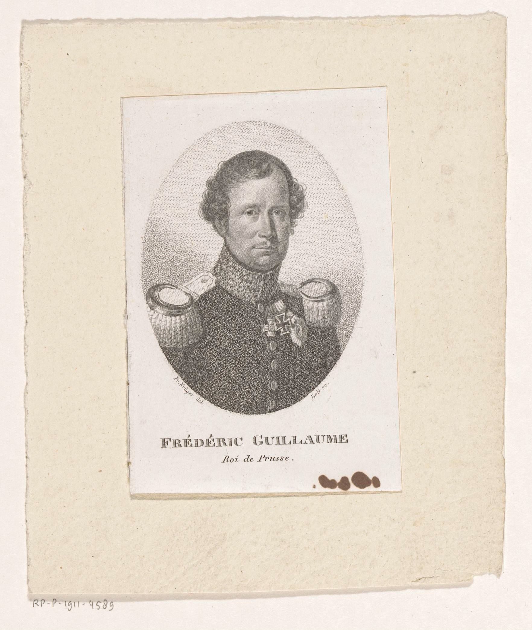 Portret van Frederik Willem III van Pruisen