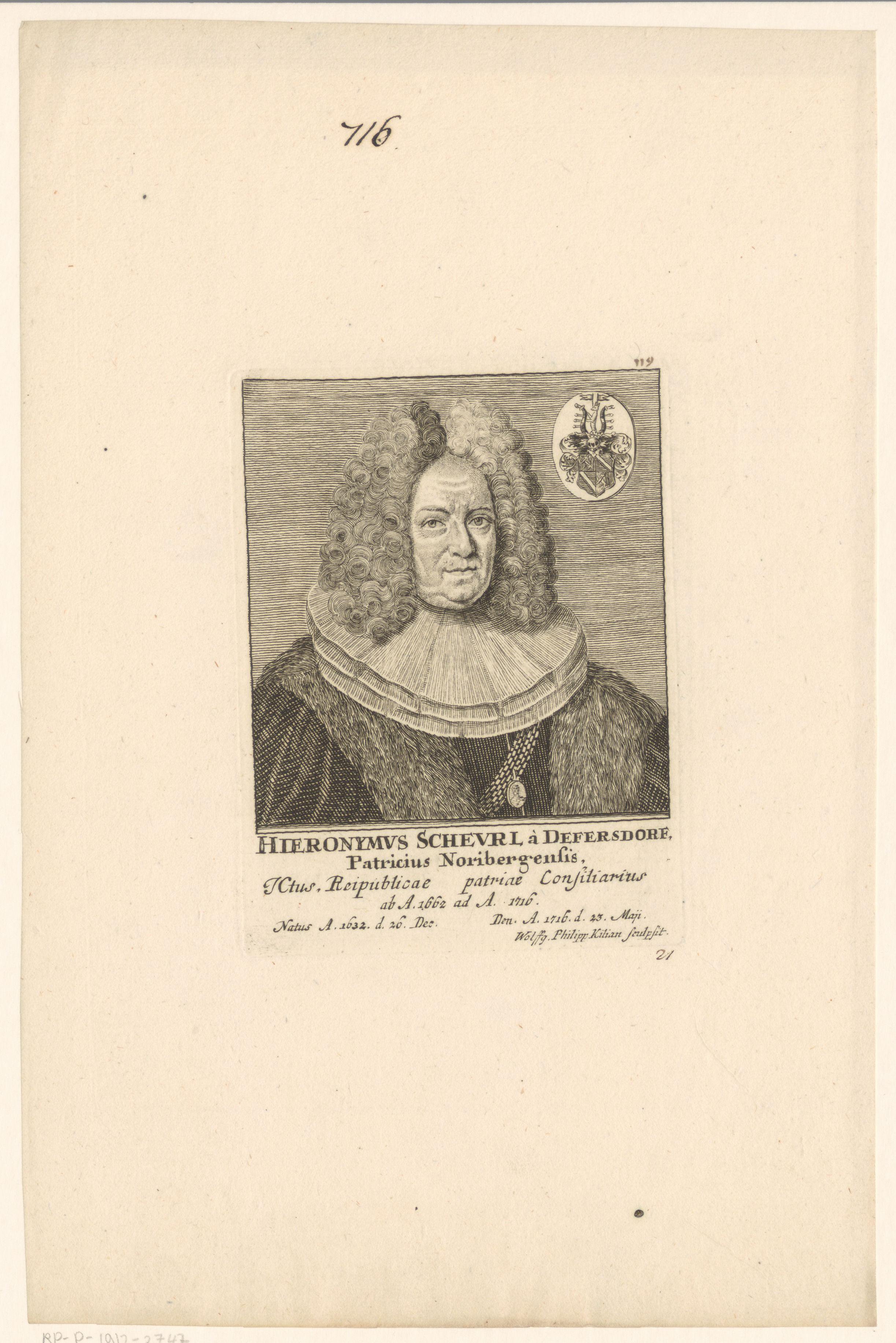 Portret van Hieronymus Scheurl