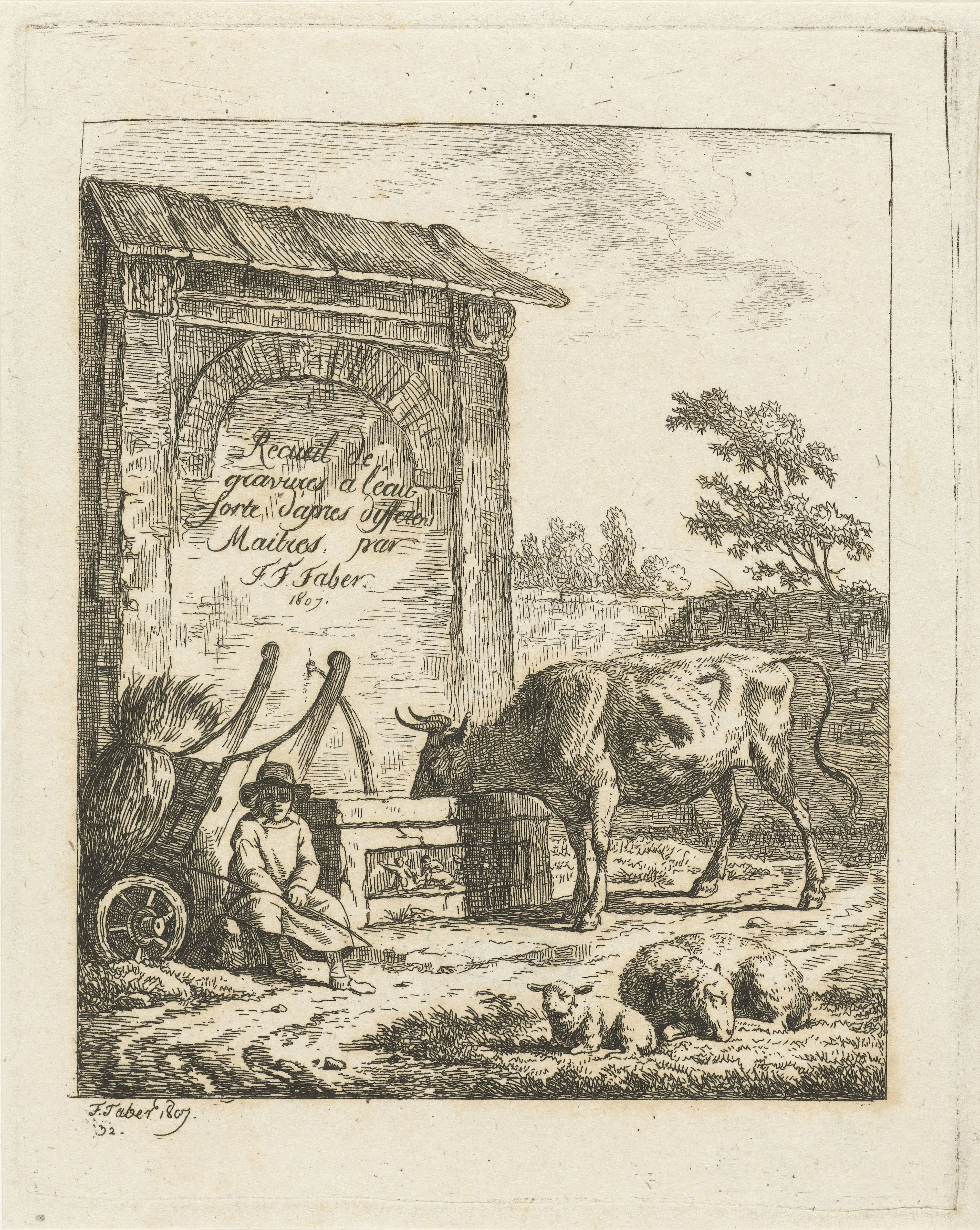 Rund drinkend bij fontein