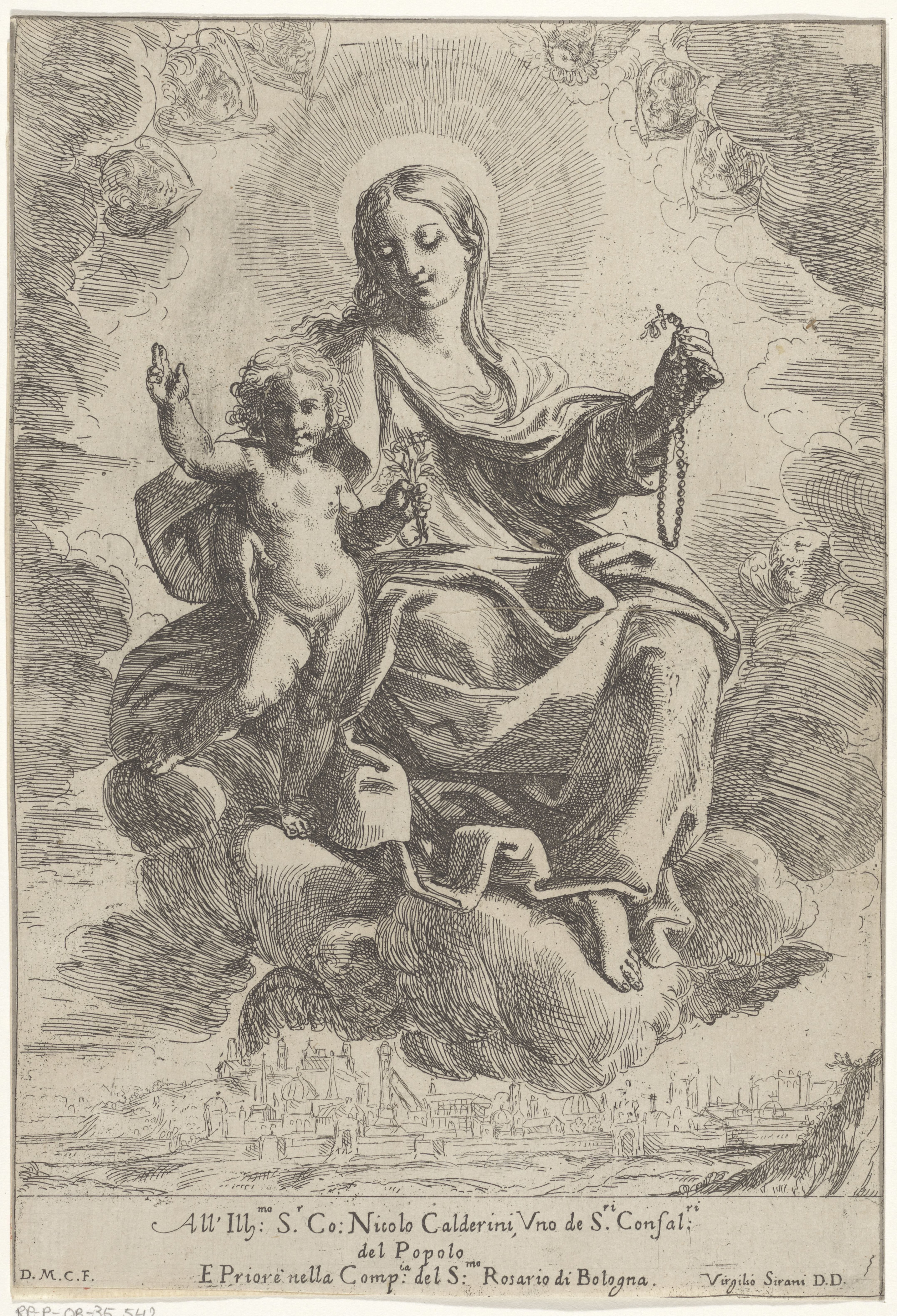 Maria met Kind en rozenkrans