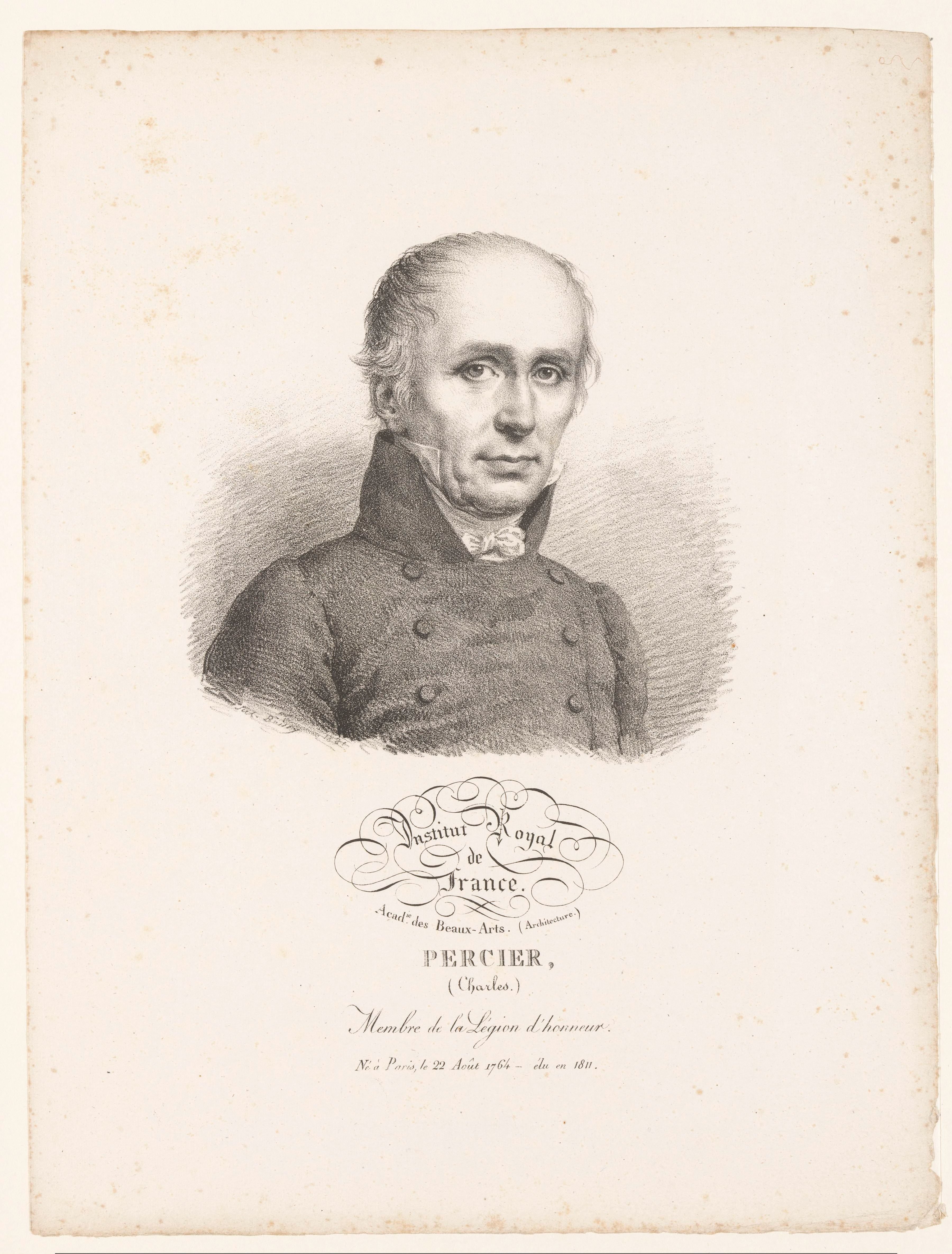 Portret van de architect Charles Percier
