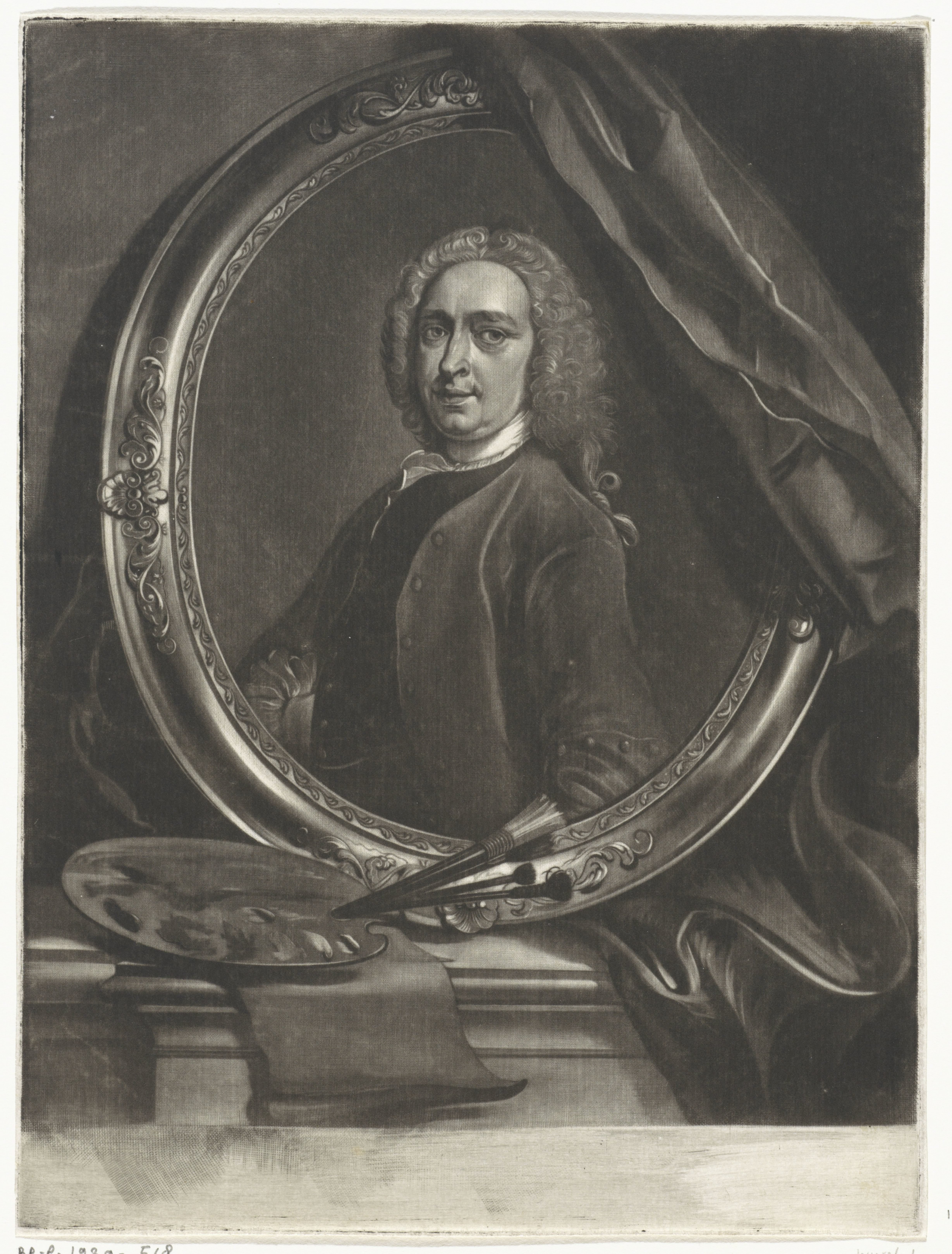 Zelfportret van Cornelis Troost